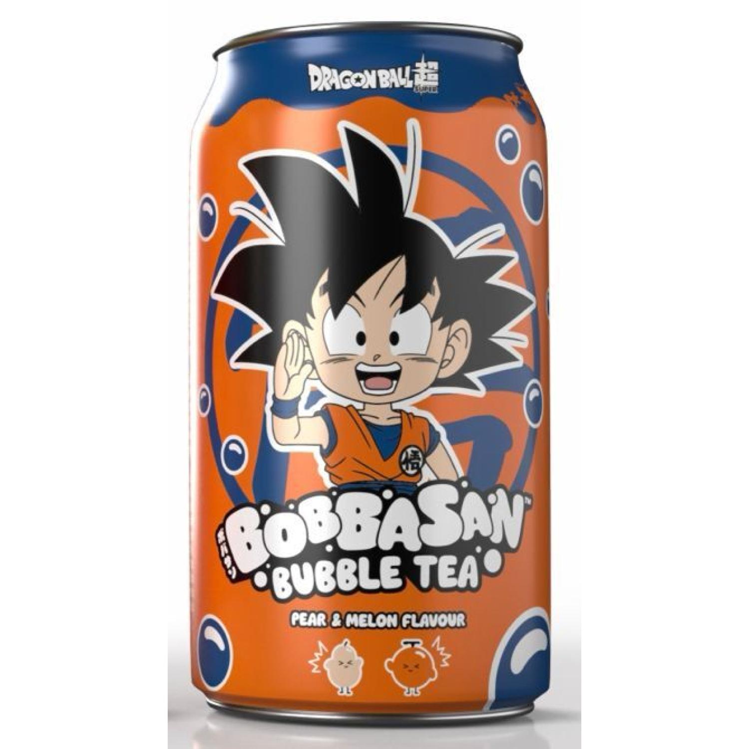 BOBBASAN Canette bubble tea poire et melon 32cl