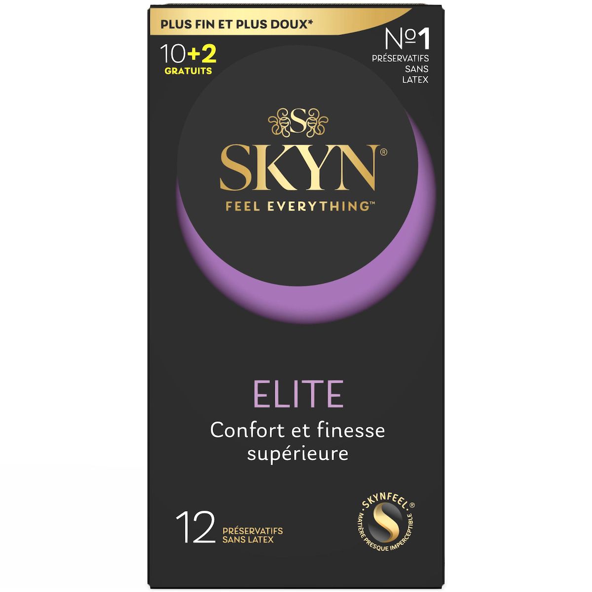 SKYN Elite Préservatifs sans latex confort et finesse supérieure 10+2 gratuits