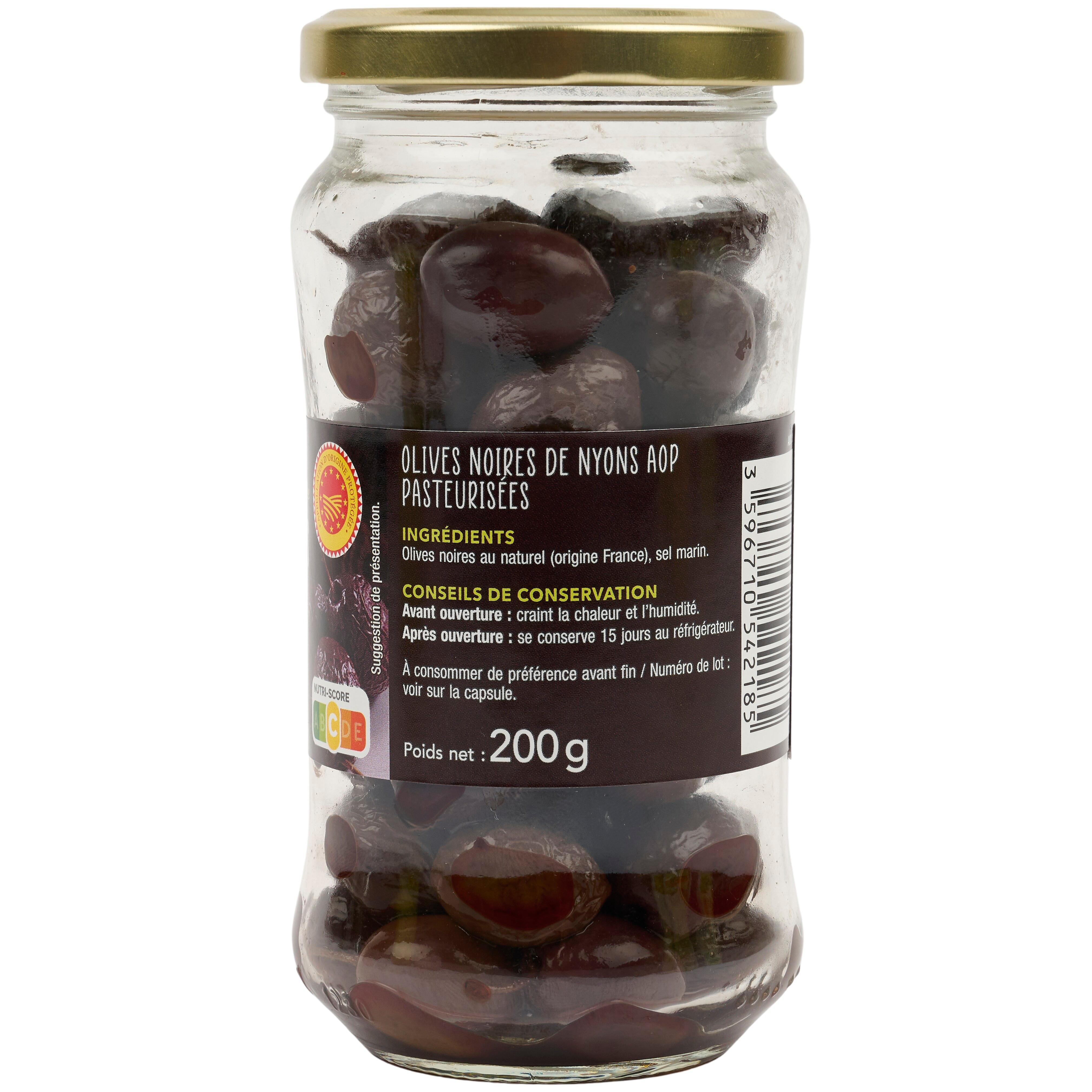 Voir la diapositive 2 : AUCHAN TERROIR Olives noires de Nyons 200g