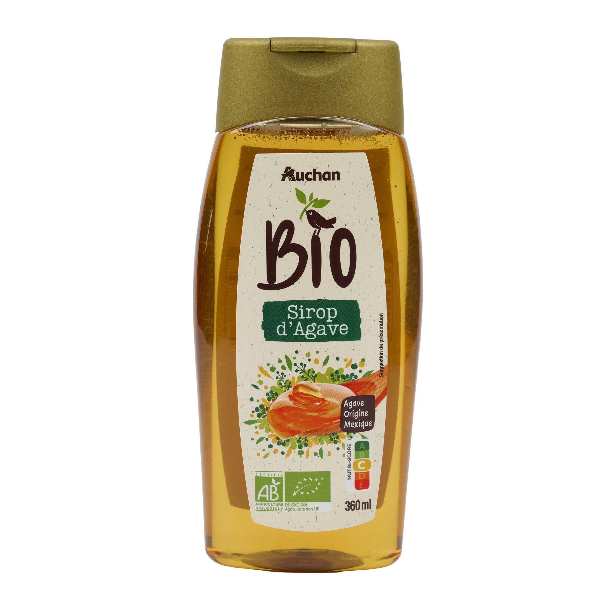 Voir la diapositive 3 : AUCHAN BIO Sirop d'agave 36cl