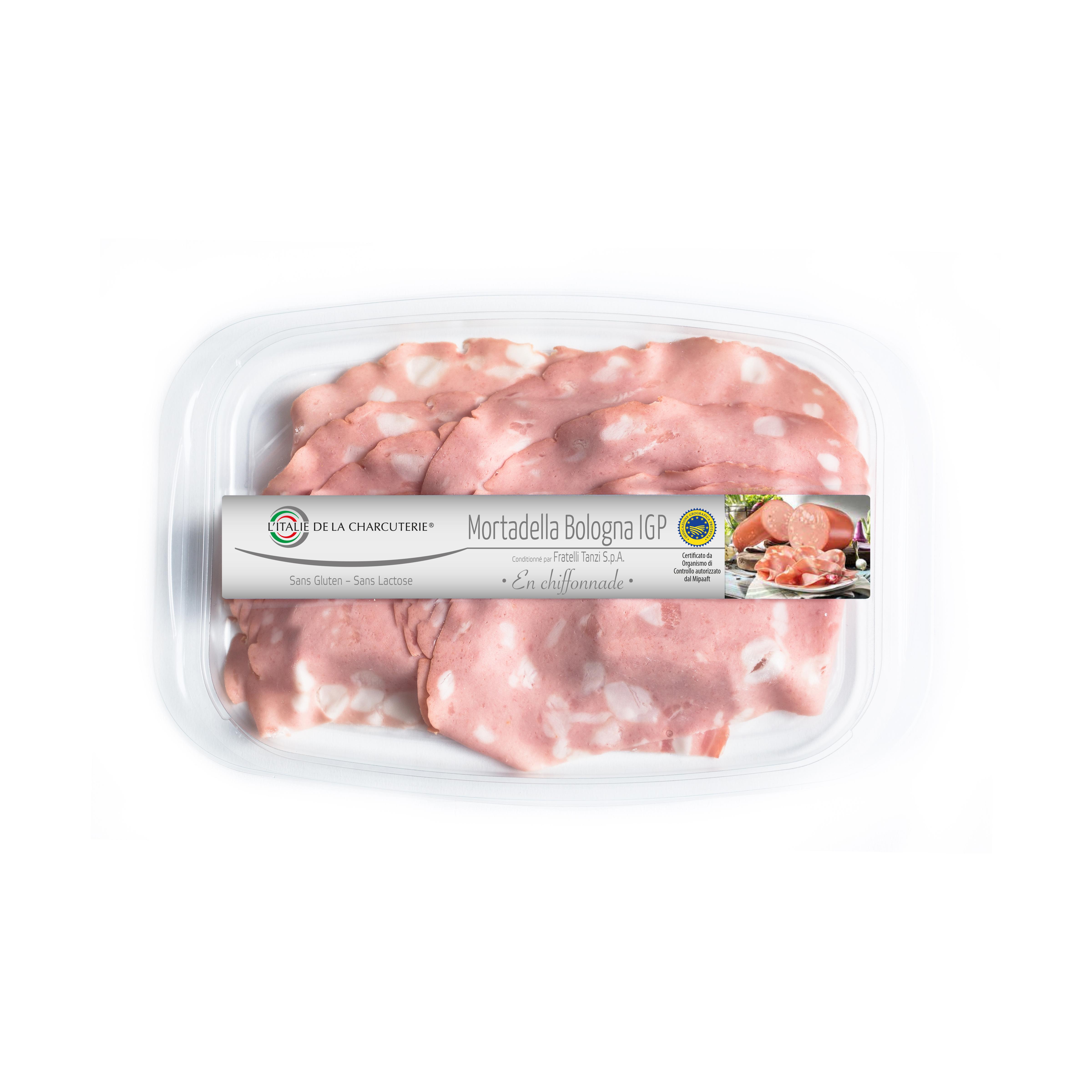 L'ITALIE DE LA CHARCUTERIE Mortadella Bologna IGP en chiffonade 100g