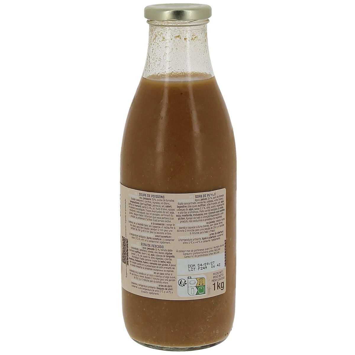 AUCHAN Soupe de poisson 1l