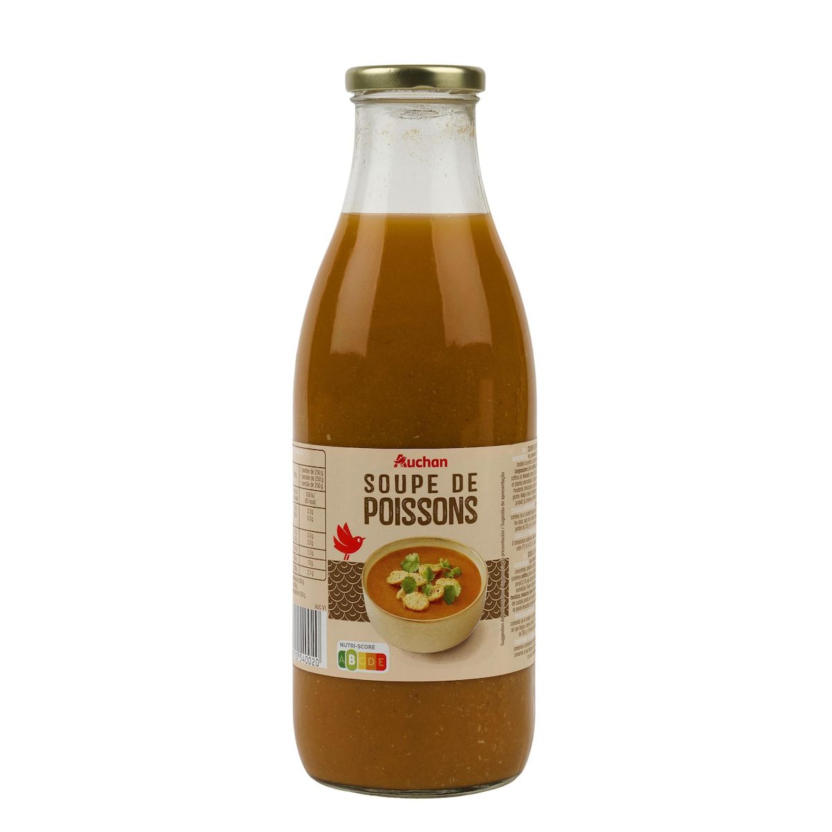 AUCHAN Soupe de poisson 1l