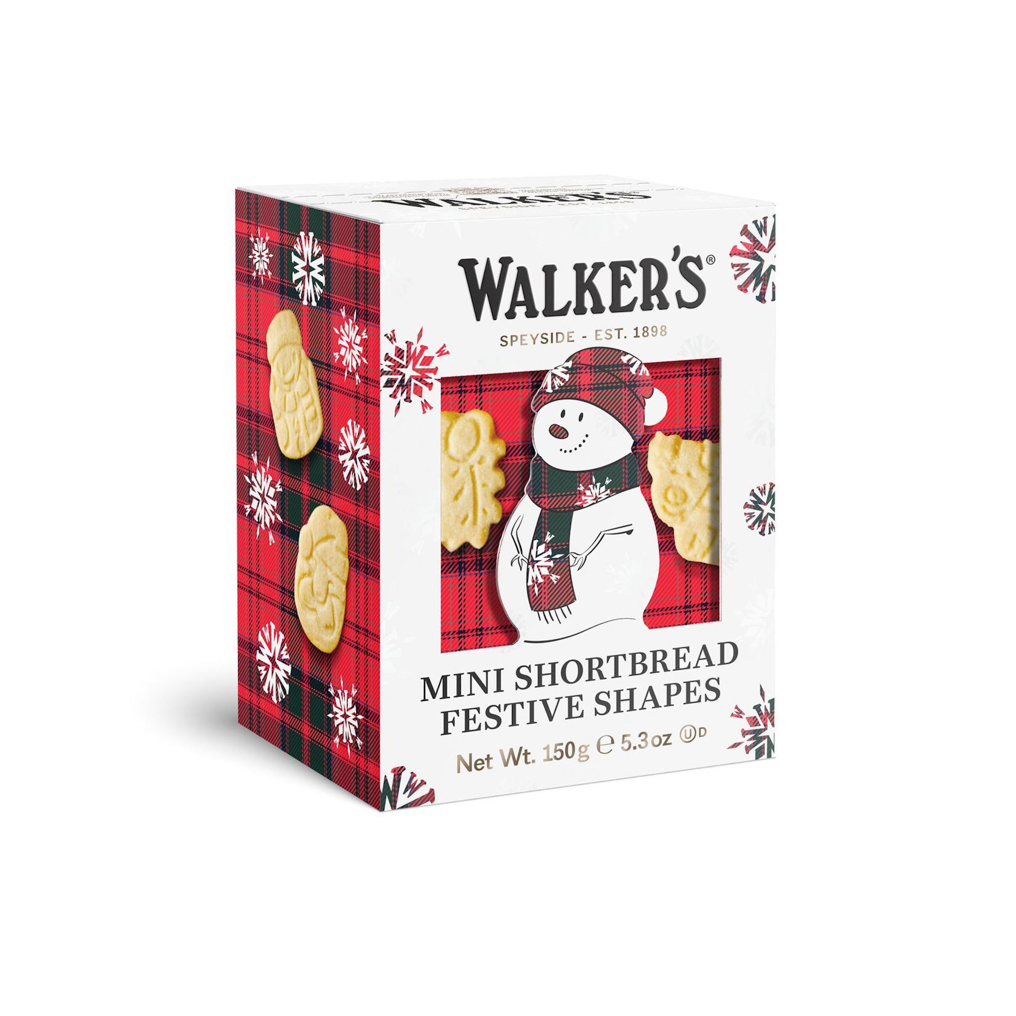 WALKERS Sablés pur beurre en forme de bonhommes de Noel 150g