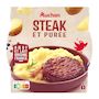 Voir la diapositive 2 : AUCHAN Steak et purée 300g