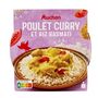 Voir la diapositive 3 : AUCHAN Poulet sauce curry et riz basmati 1 portion 300g