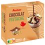 Voir la diapositive 4 : AUCHAN Cônes glacés chocolat pistache 6 pièces 430g