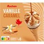Voir la diapositive 2 : AUCHAN Cônes glacés vanille caramel 6 pièces 420g