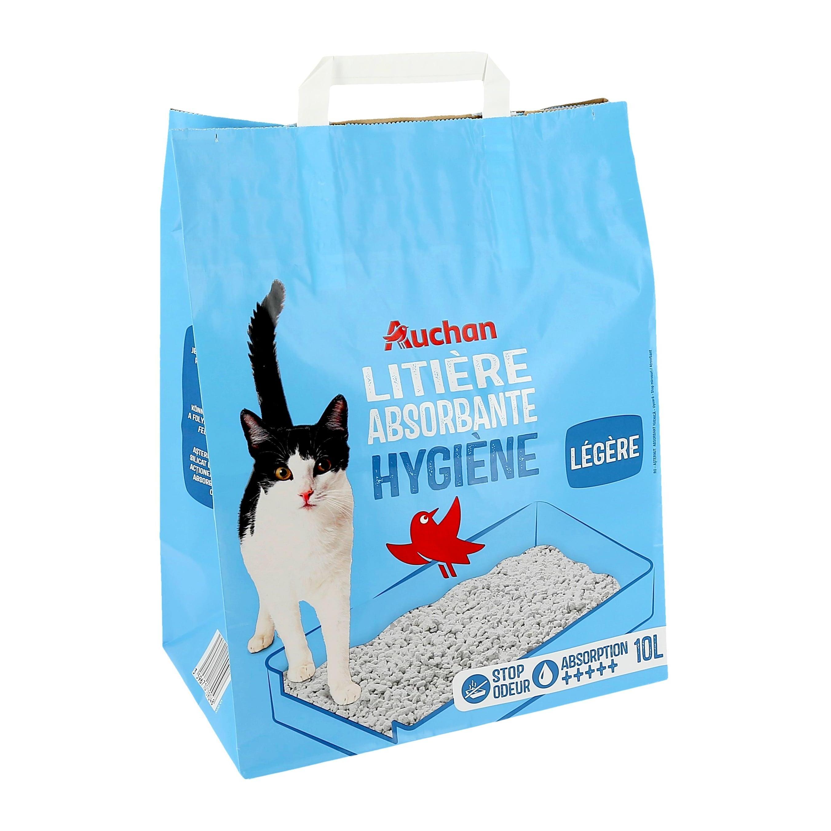 Voir la diapositive 3 : AUCHAN Litière absorbante légère pour chat 10l