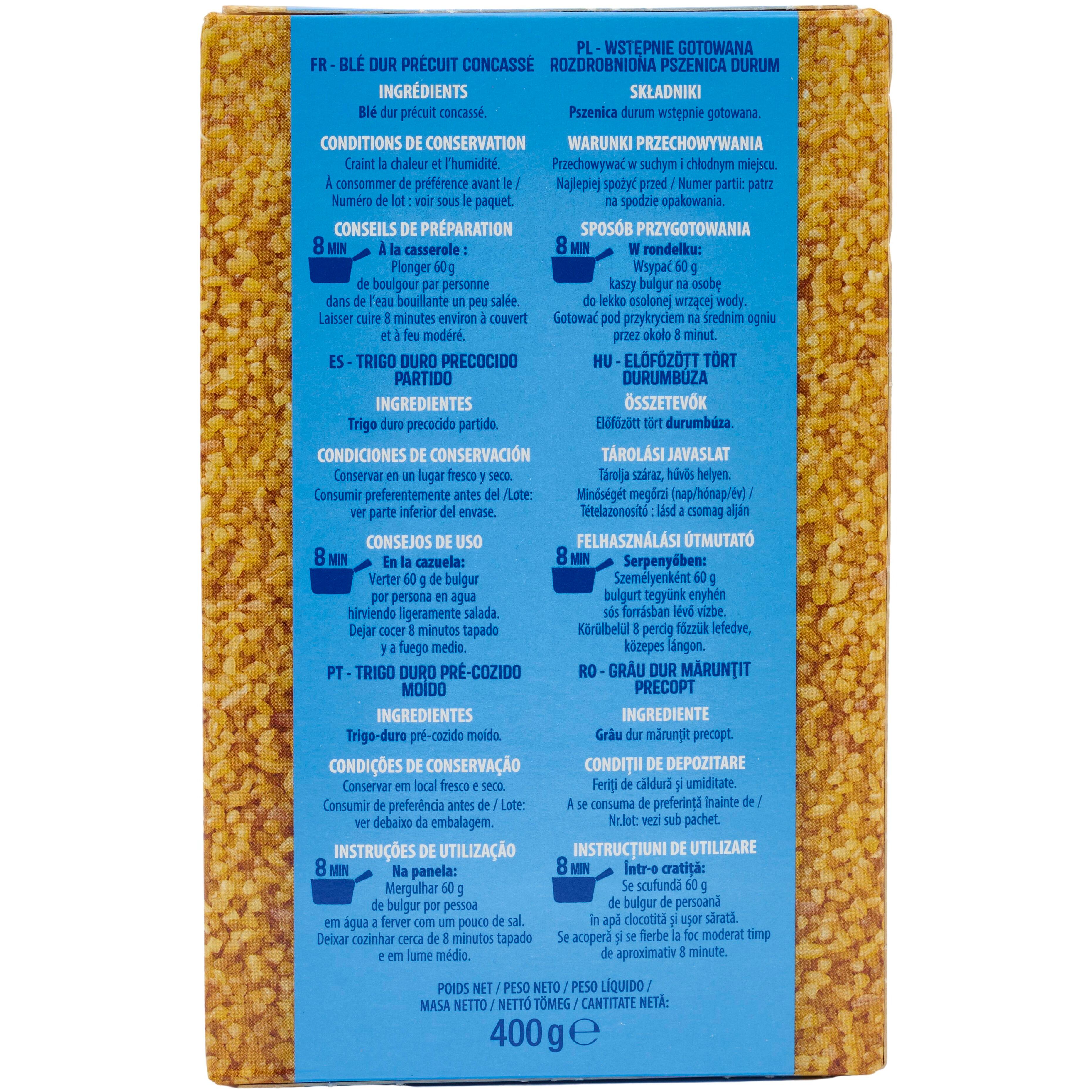 Voir la diapositive 2 : AUCHAN Boulgour 400g