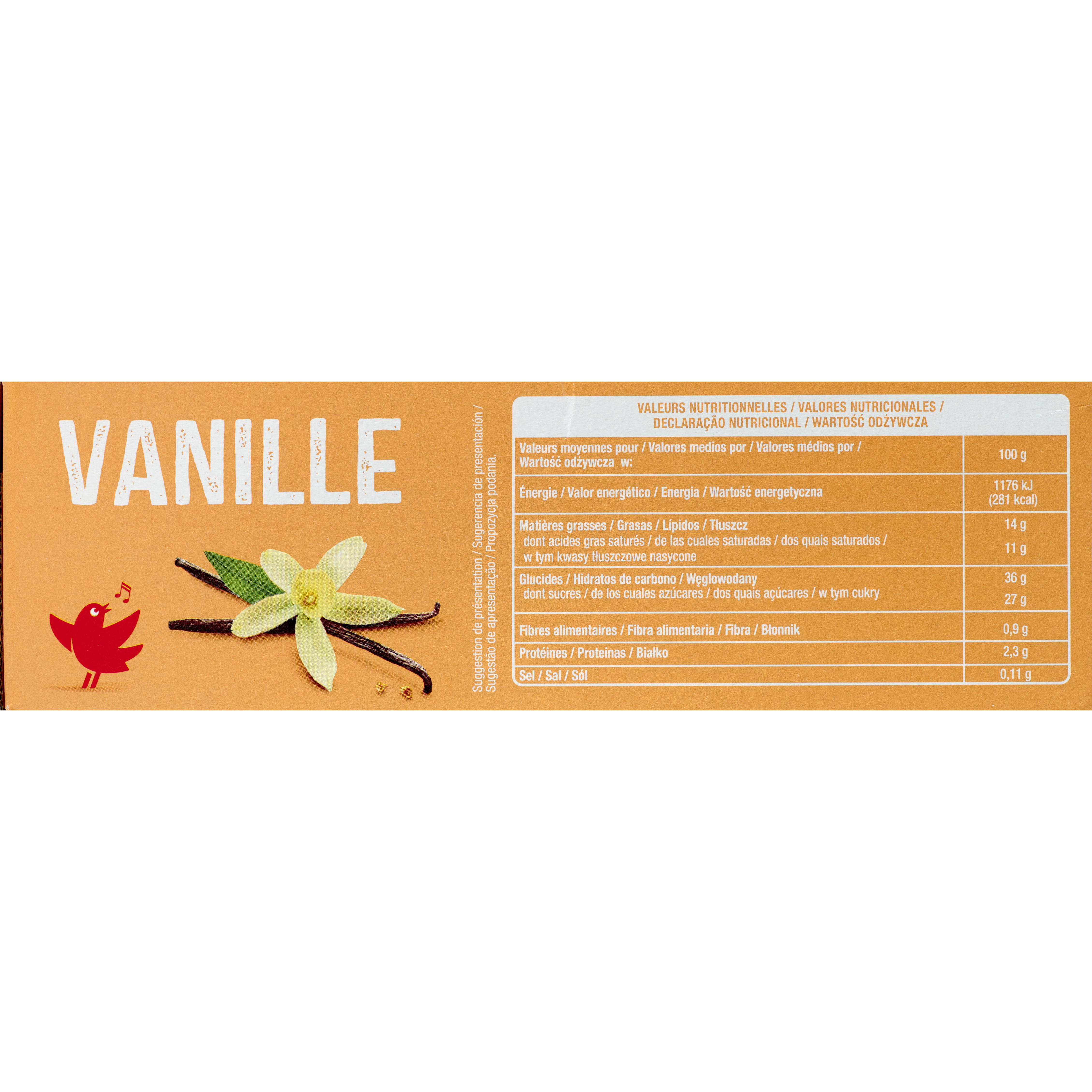 Voir la diapositive 2 : AUCHAN Cônes glacés vanille 6 pièces 411 g