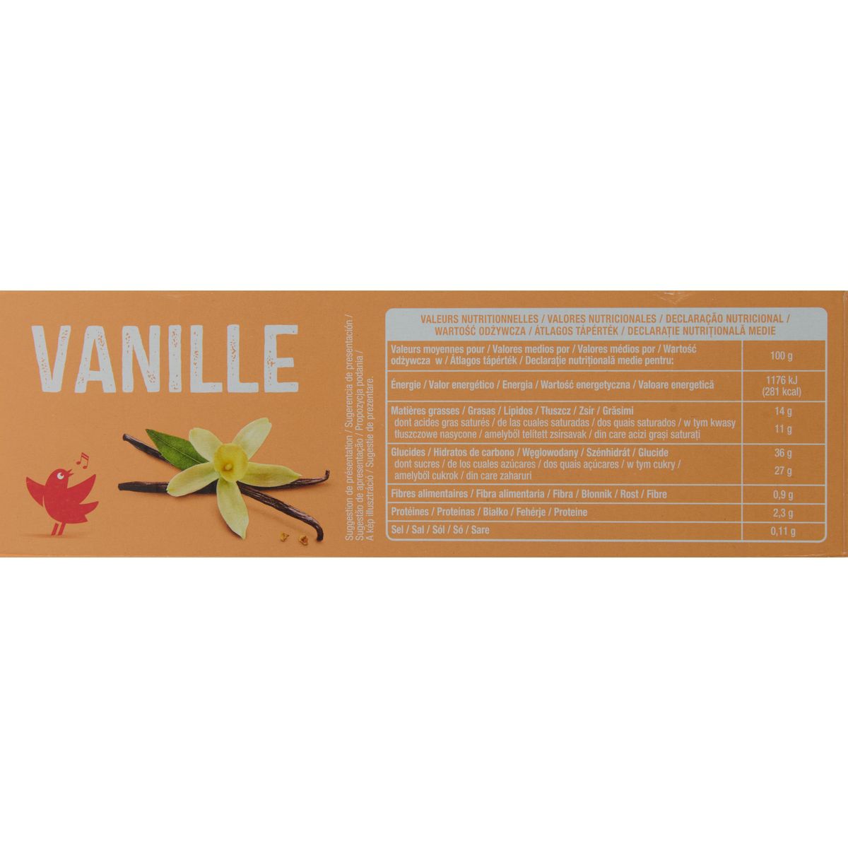 AUCHAN Cônes glacés vanille 6 pièces 411 g