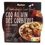 Voir la diapositive 2 : AUCHAN Coq au vin des corbières et ses torsades 300g