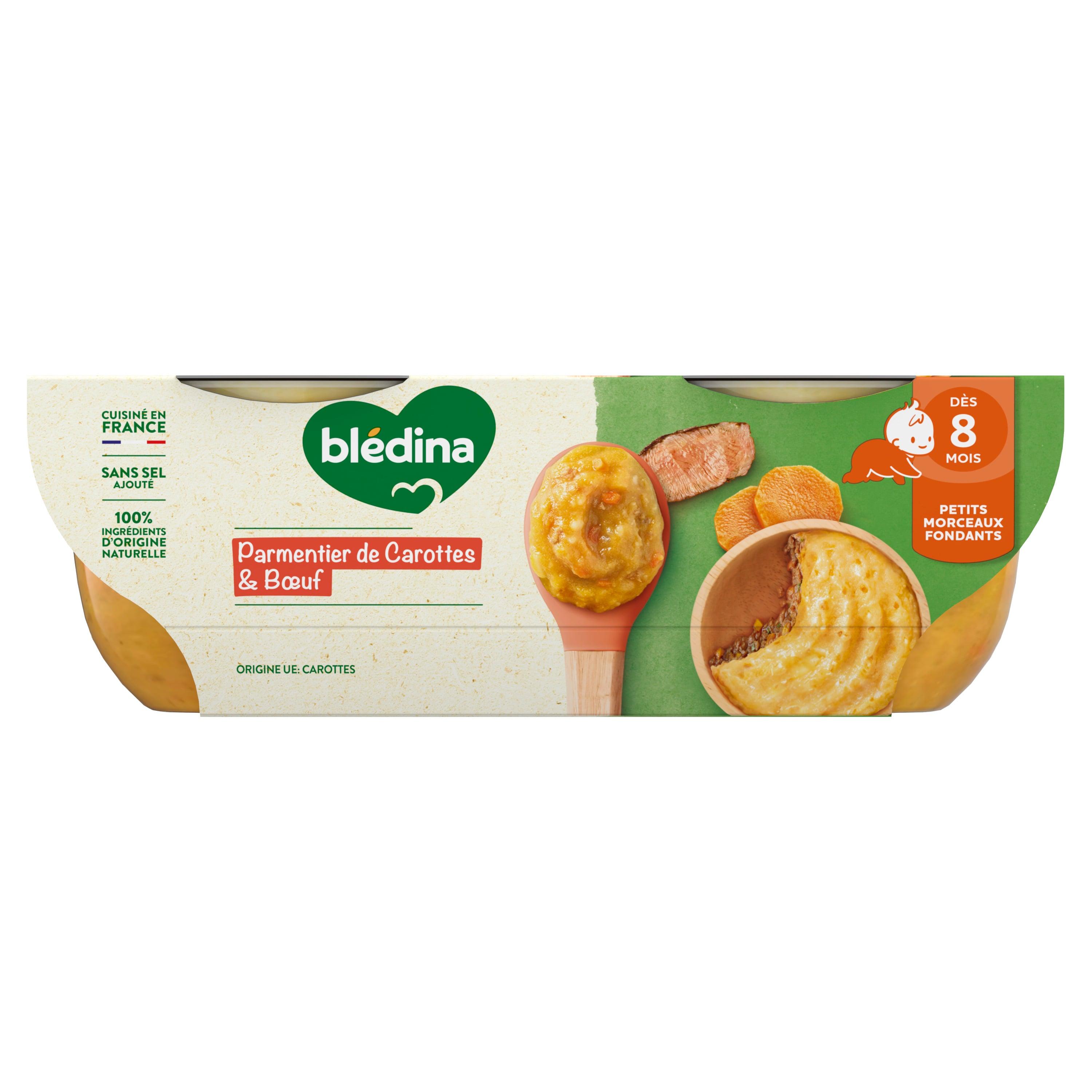 Voir la diapositive 2 : BLEDINA Bols Parmentier carottes boeuf dès 8 mois 2x200g
