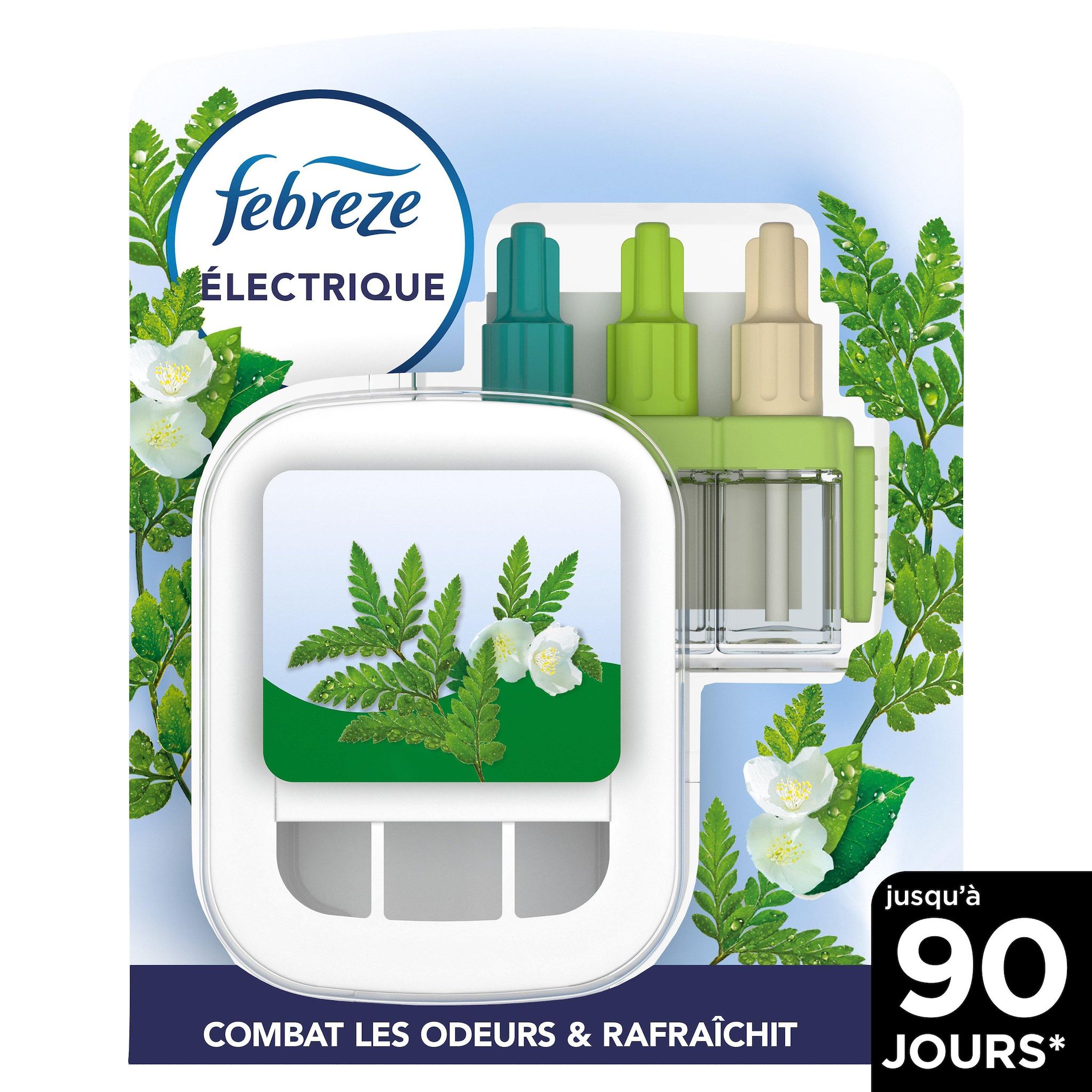 Voir la diapositive 2 : FEBREZE Kit de demarrage desodorisant electrique rosee du matin 20ML