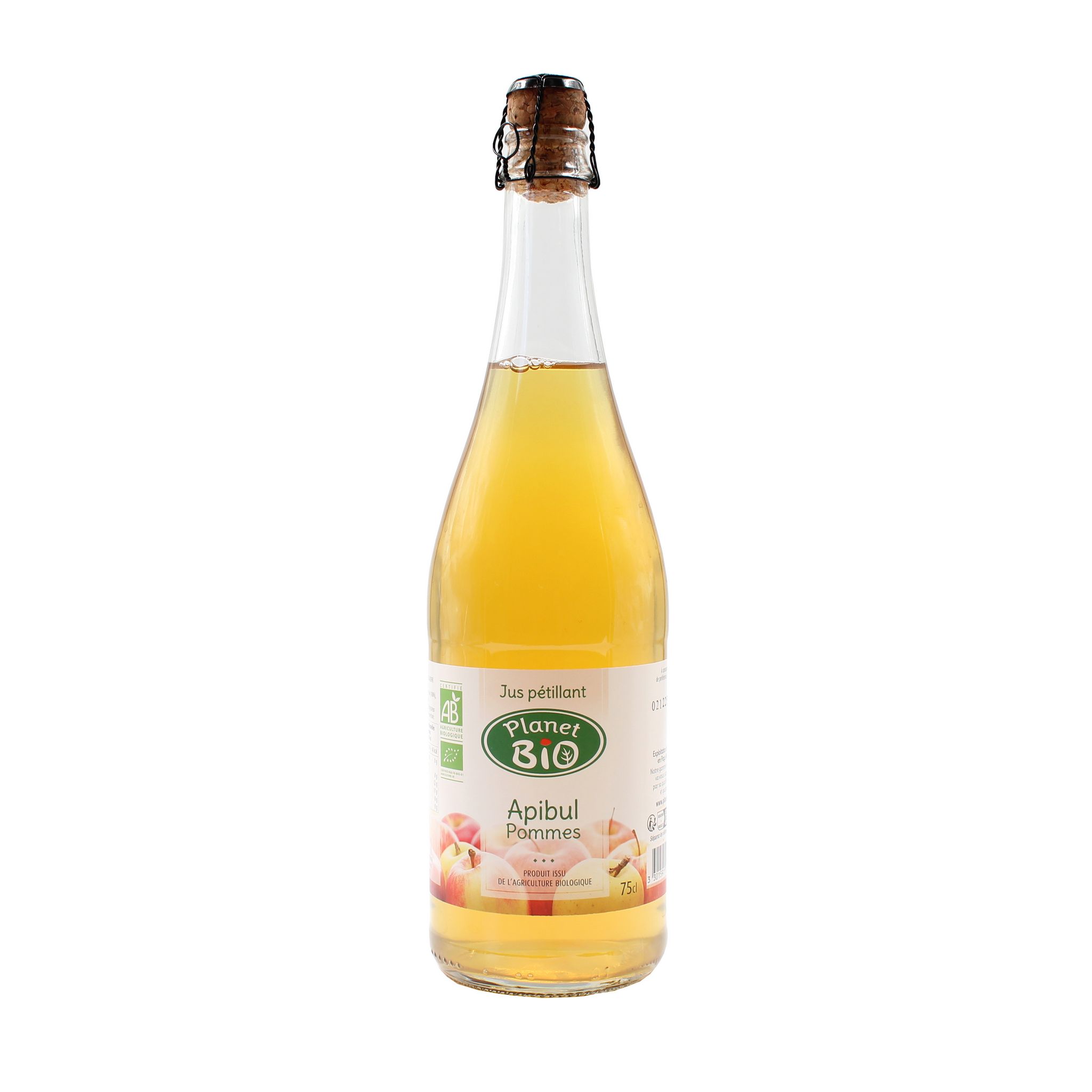 PLANET BIO Apibul jus de pommes pétillant bio 75cl