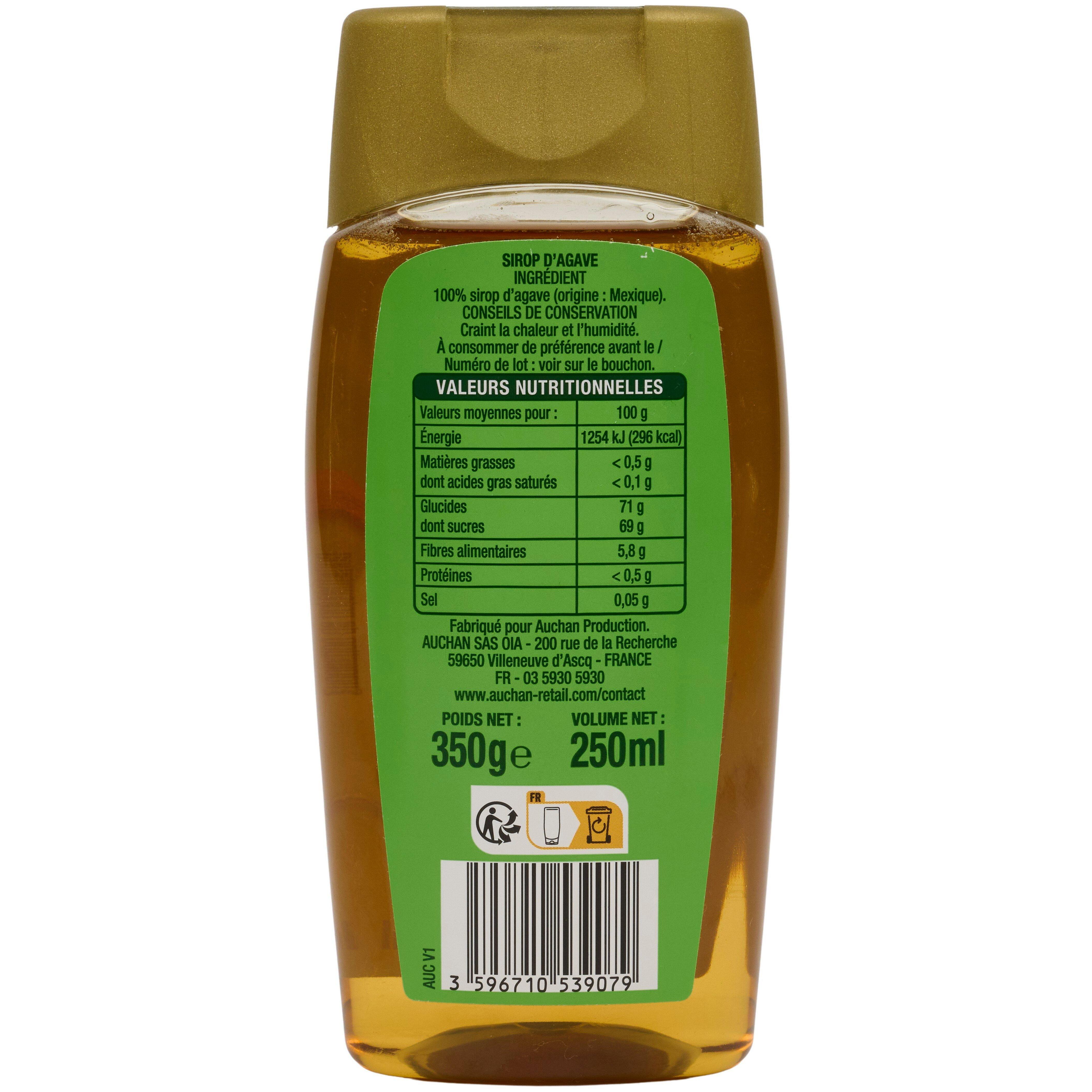 Voir la diapositive 3 : AUCHAN Sirop d'agave 25cl