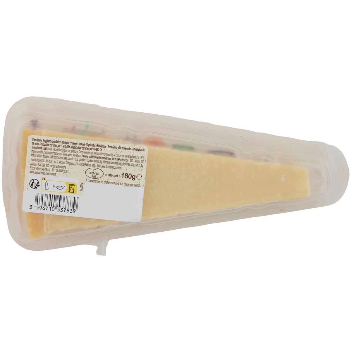 AUCHAN BIO Parmigiano Reggia 180g