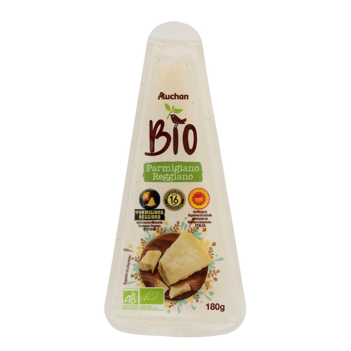 AUCHAN BIO Parmigiano Reggia 180g