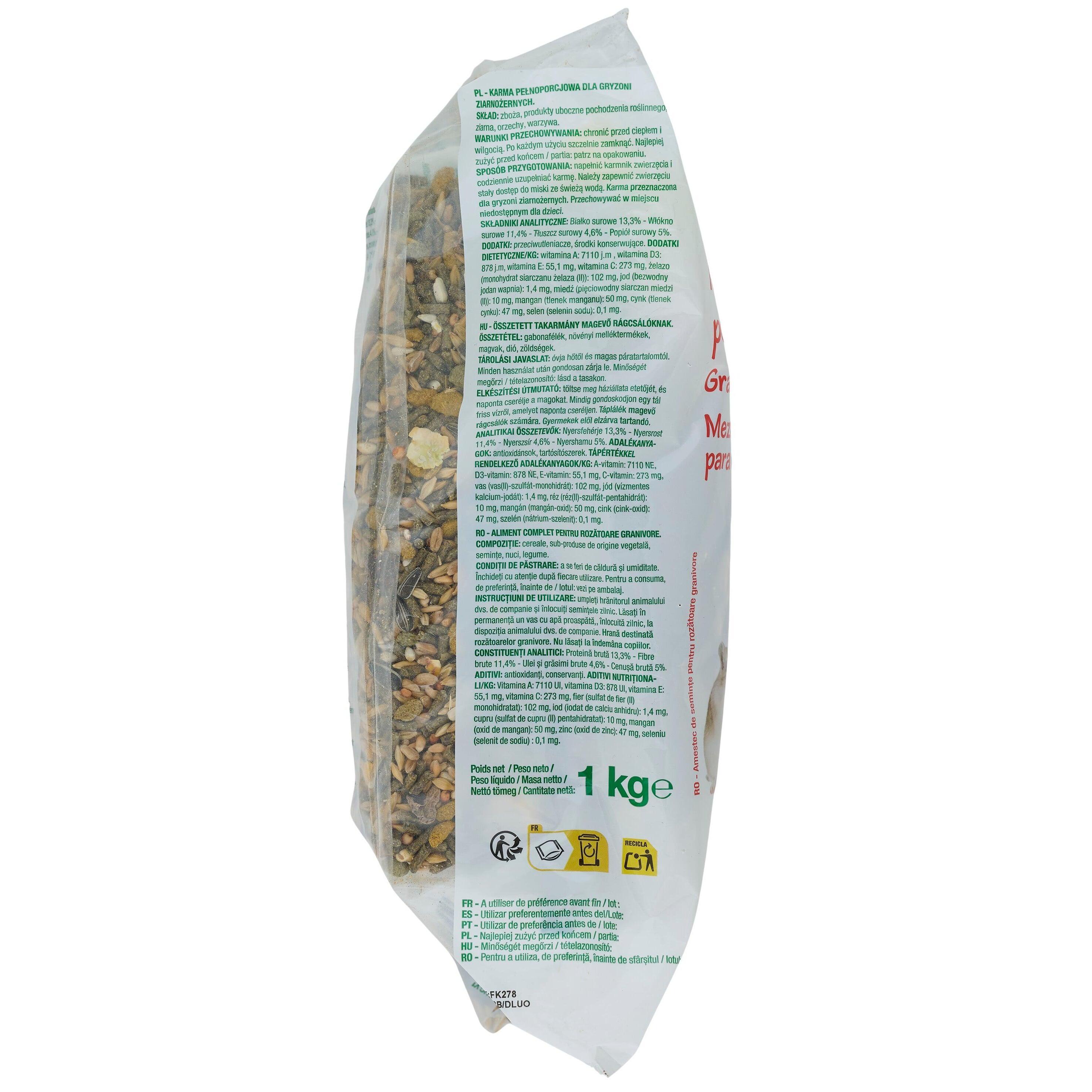 Voir la diapositive 2 : POUCE Mélange de graines pour rongeurs granivores 1kg