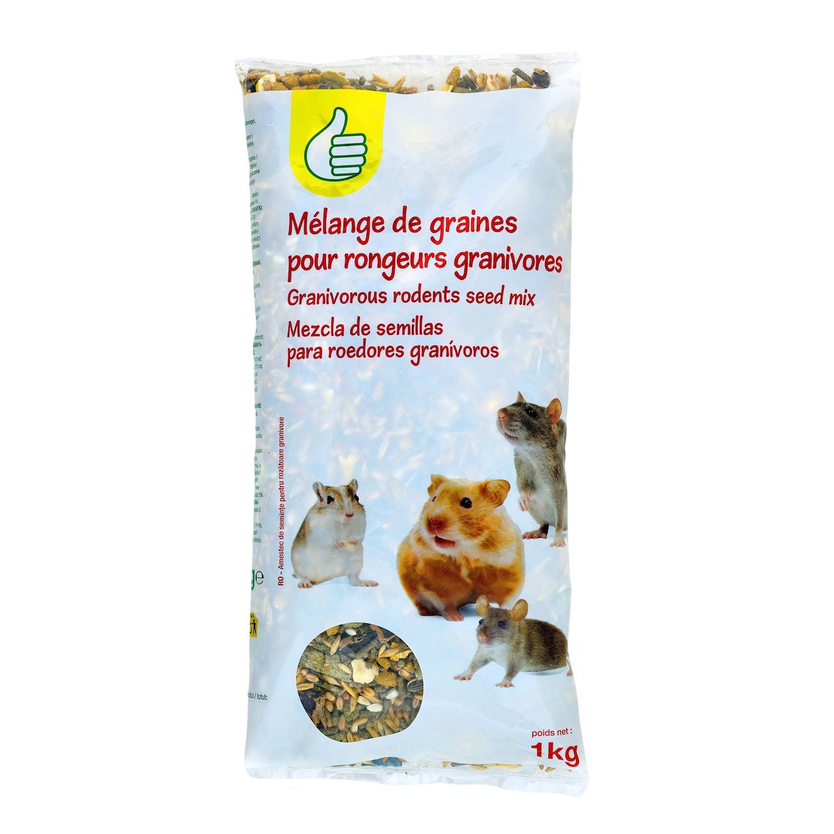 POUCE Mélange de graines pour rongeurs granivores 1kg
