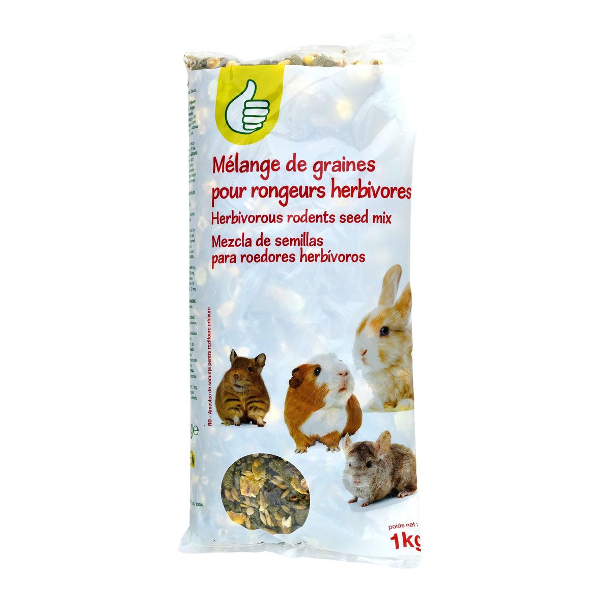 POUCE Mélange de graines pour rongeurs herbivores 1kg