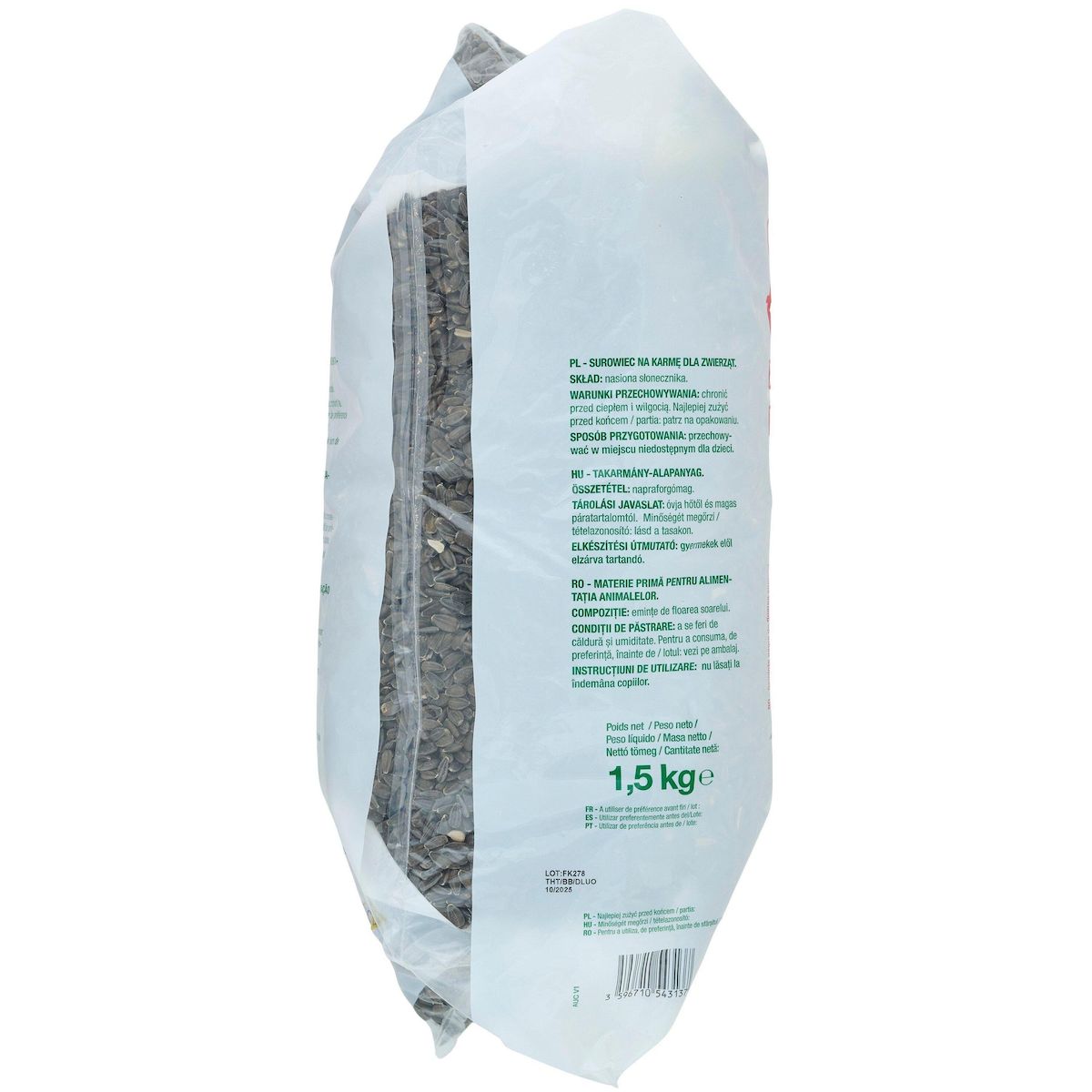 POUCE Graines de tournesol noir pour oiseaux 1.5kg