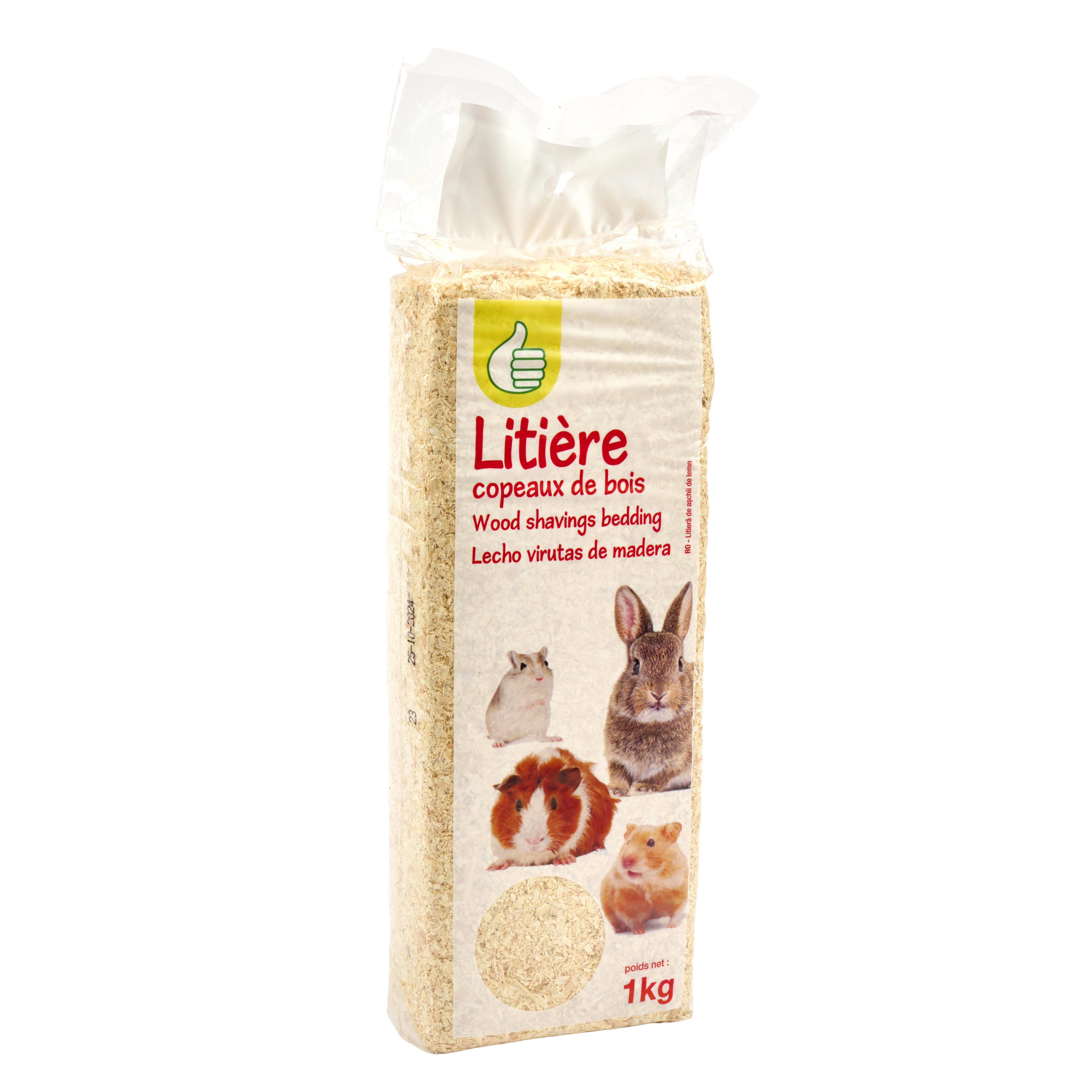 Voir la diapositive 3 : POUCE Litiere copeaux bois 1kg