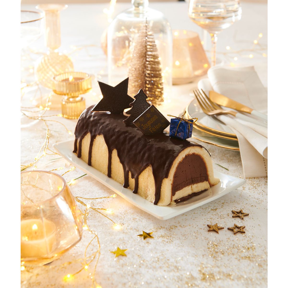 MON PÂTISSIER Buche Vanille Chocolat 6/8 parts 370g