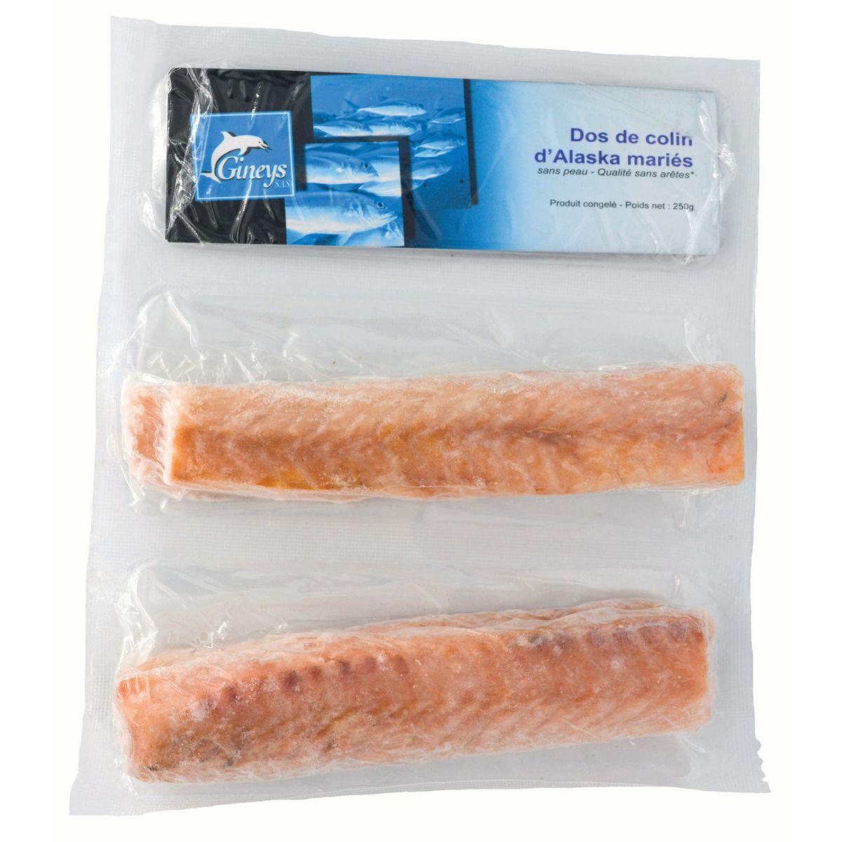 GINEYS Dos de colin d'Alaska mariés 2 pièces 250g