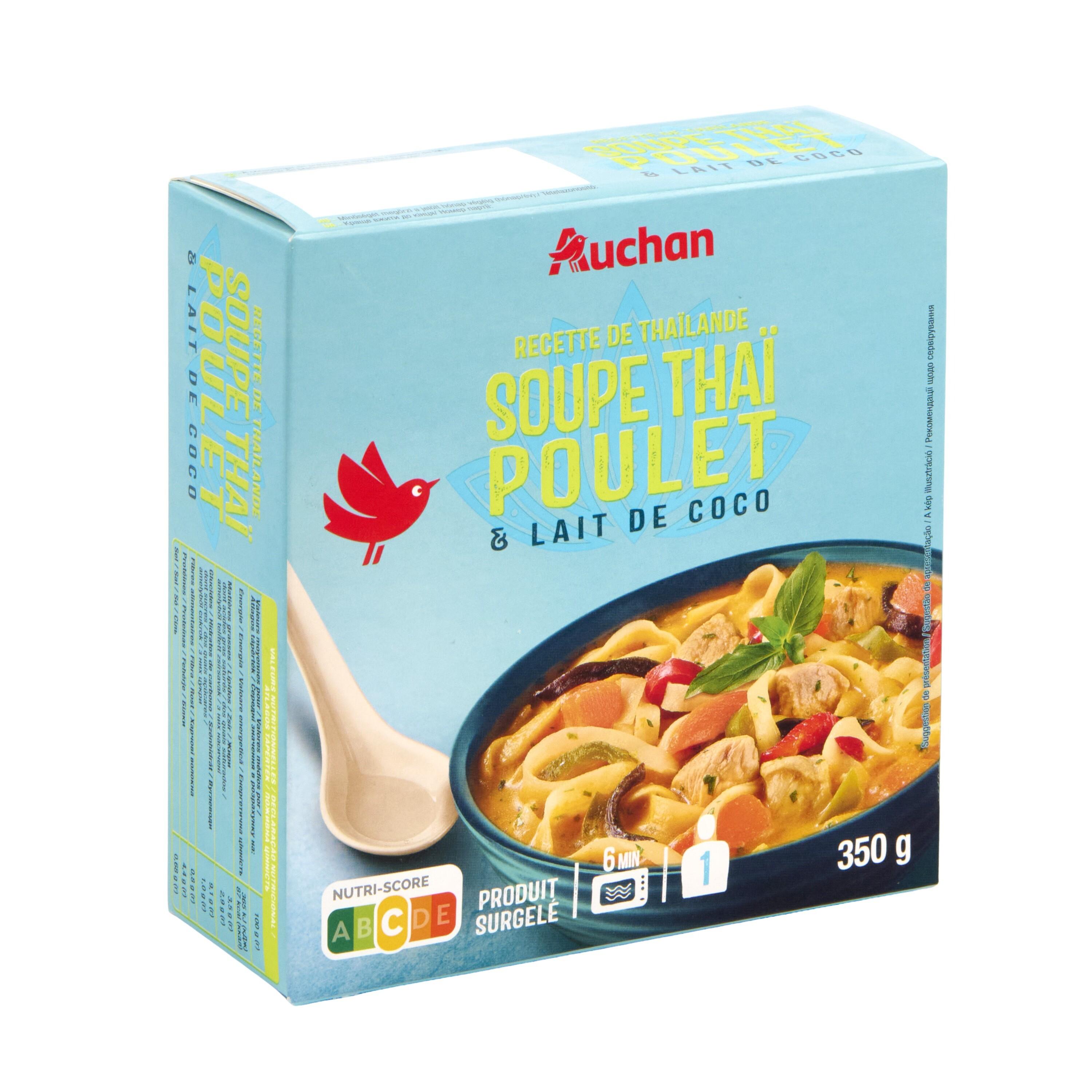 Voir la diapositive 5 : AUCHAN Soupe thai coco 350g