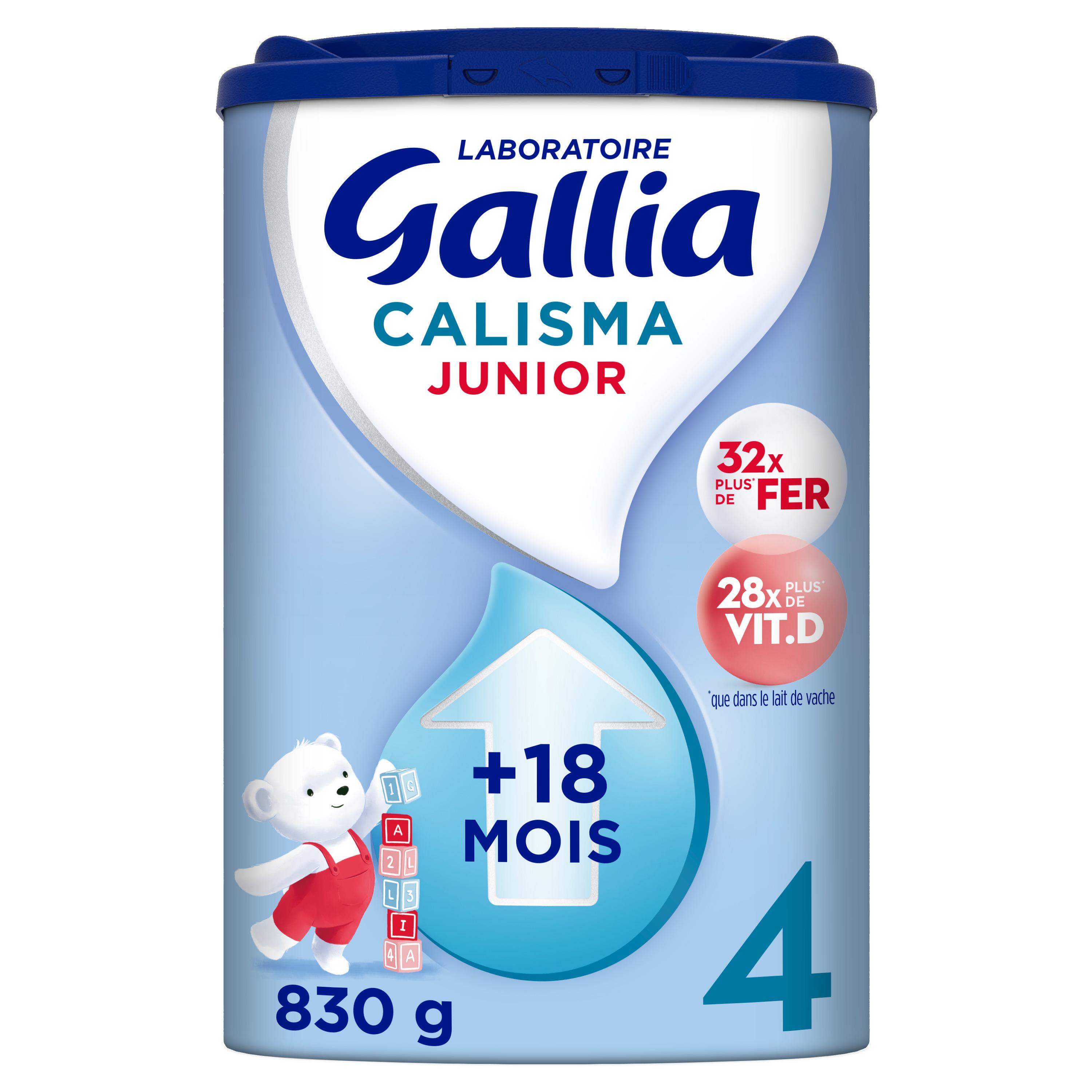 Voir la diapositive 2 : GALLIA Calisma junior 4 lait en poudre dès 18 mois 830g