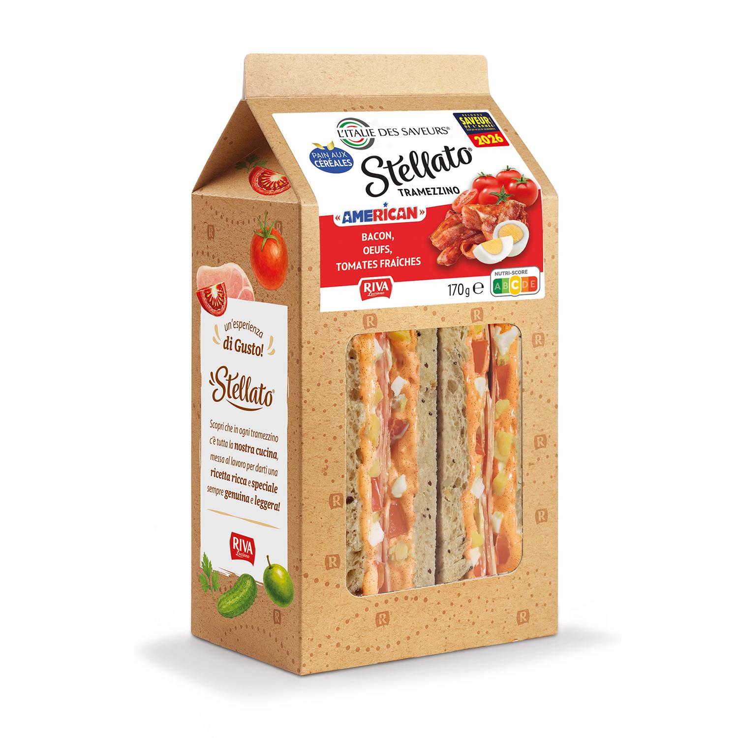 L'ITALIE DES SAVEURS Tramezzino American bacon, oeufs tomates fraîches 170g