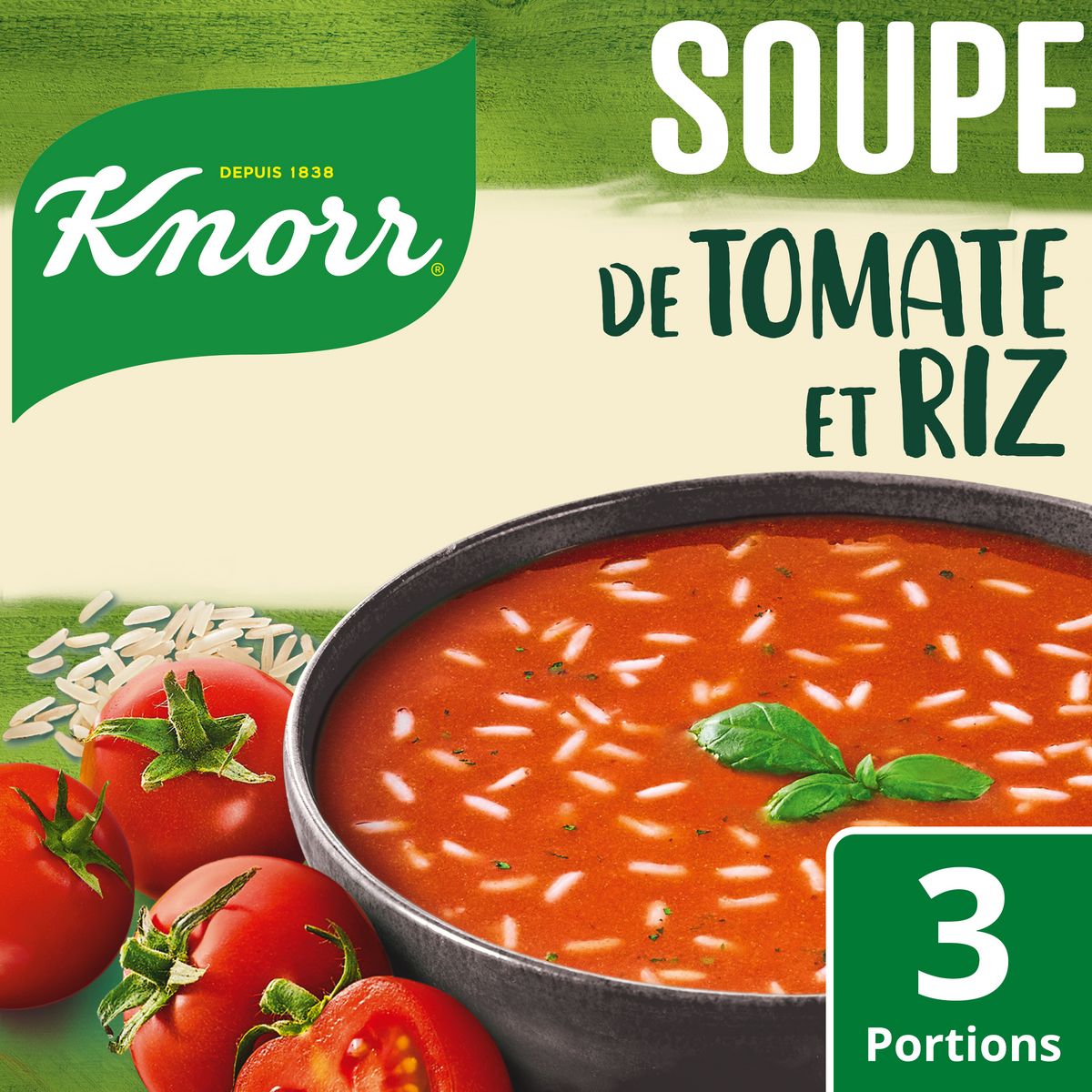 KNORR Soupe déshydratée de tomate et riz 3 personnes 74g