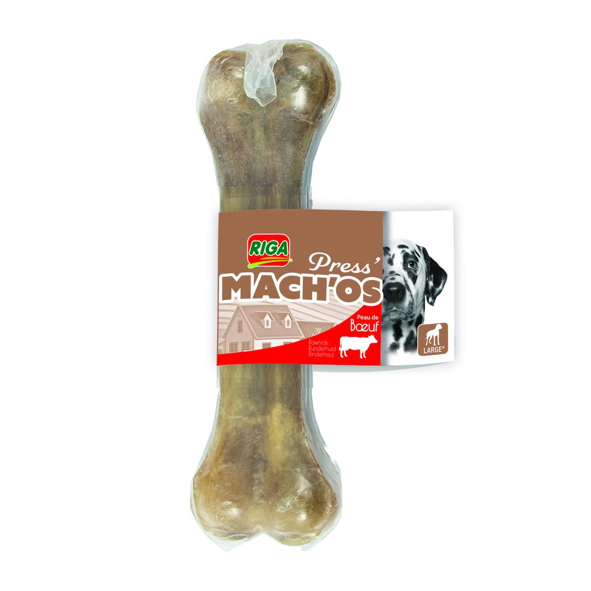 RIGA Press' Mach'os à la peau de boeuf pour grand chien 1 pièce