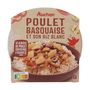 Voir la diapositive 2 : AUCHAN Poulet basquaise avec riz blanc 1 portion 285g