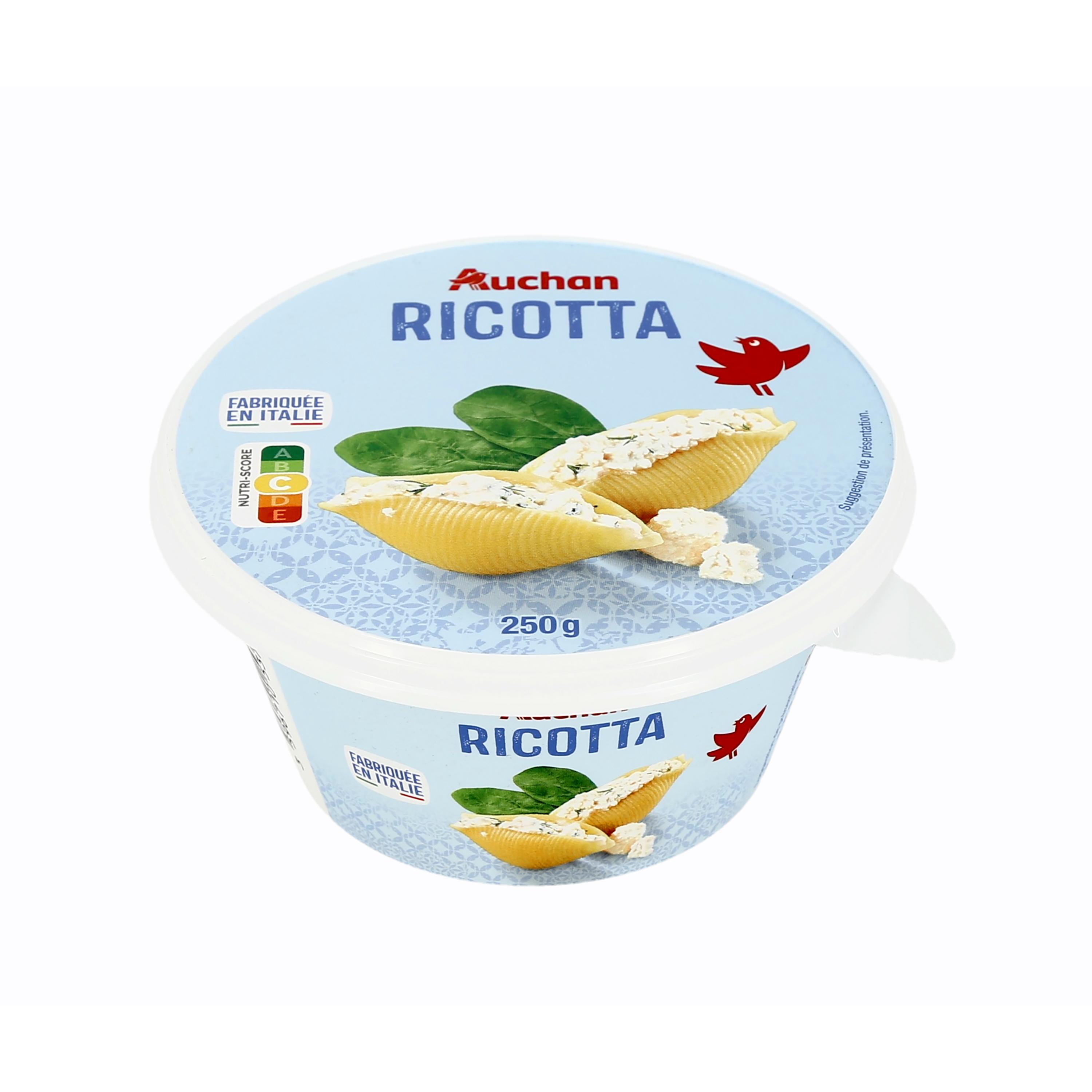 Voir la diapositive 2 : AUCHAN Ricotta 250g