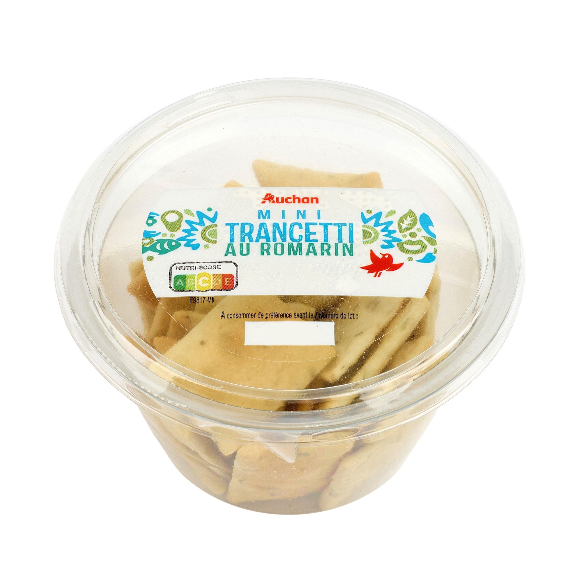 Voir la diapositive 2 : AUCHAN Mini trancetti au romarin 70g