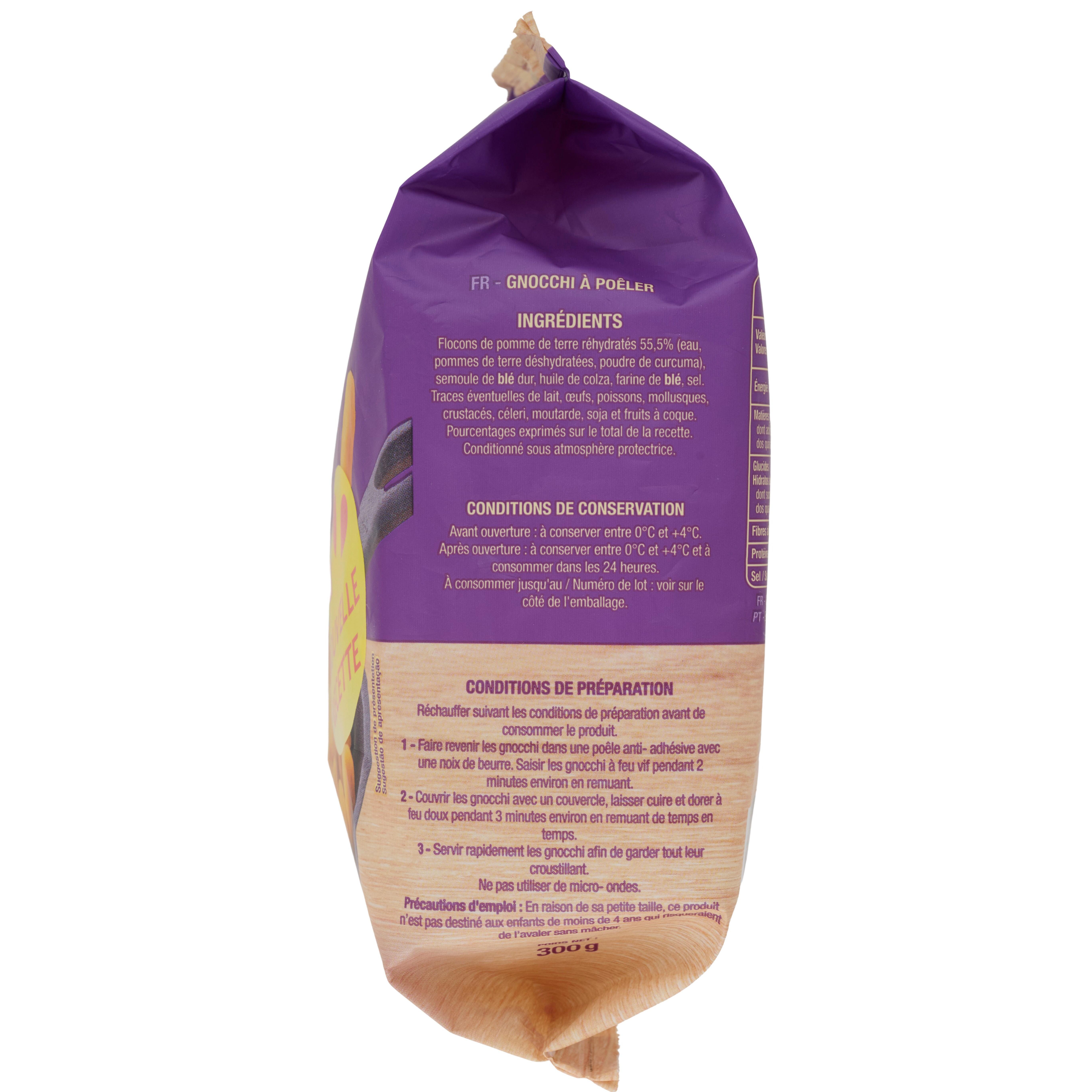 Voir la diapositive 5 : AUCHAN Gnocchi à poêler 2 parts 300g