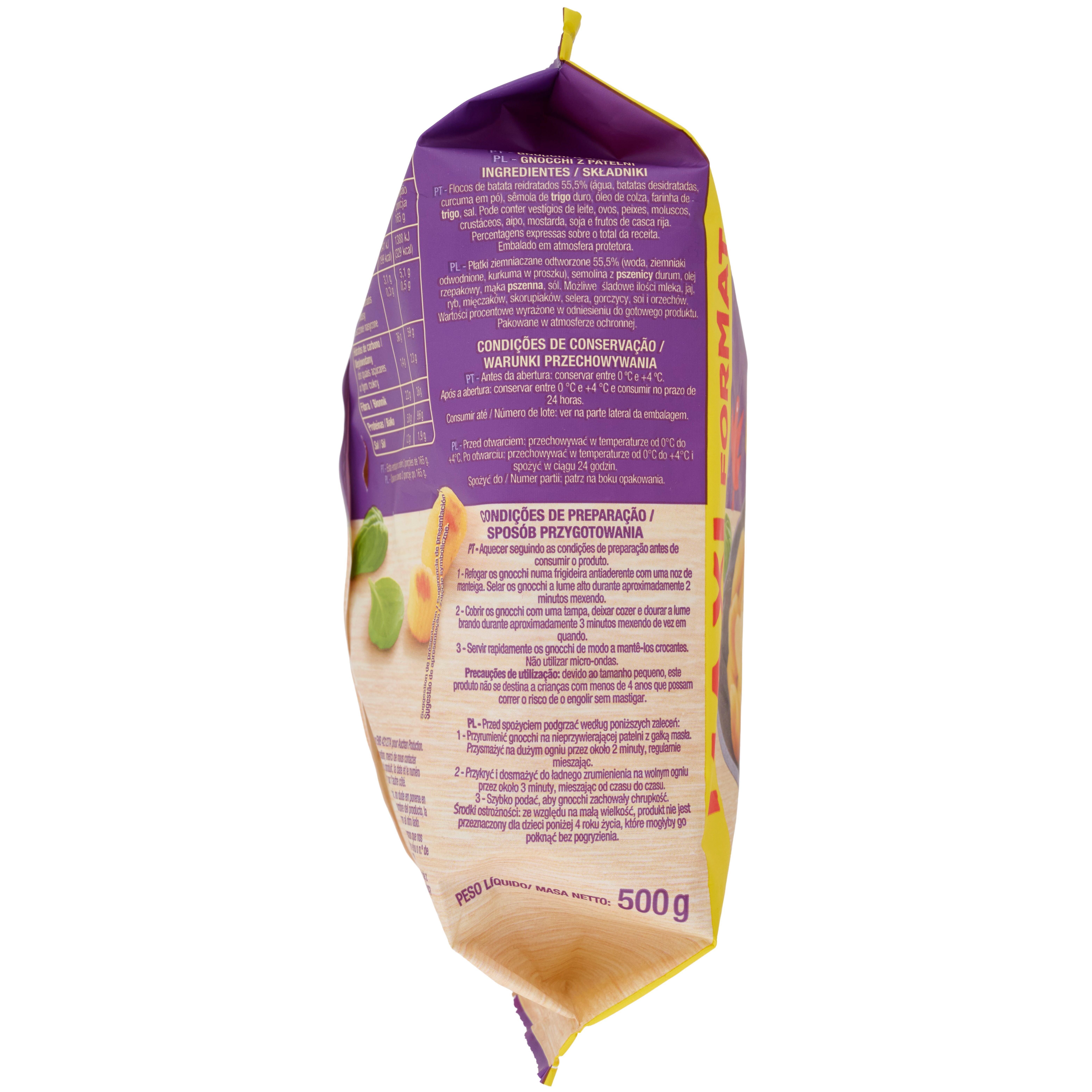 Voir la diapositive 3 : AUCHAN Gnocchi à poêler 3 parts 500g