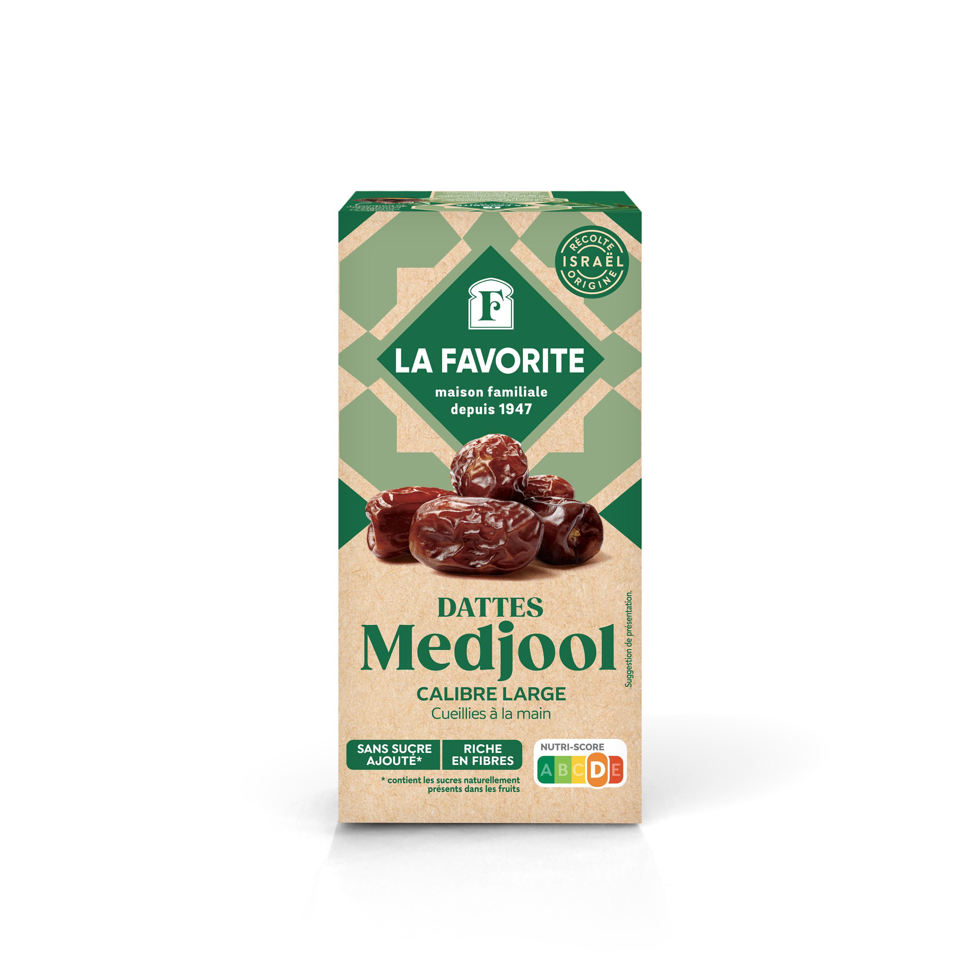 LA FAVORITE Dattes Medjool calibre large sans sucre ajouté 400g