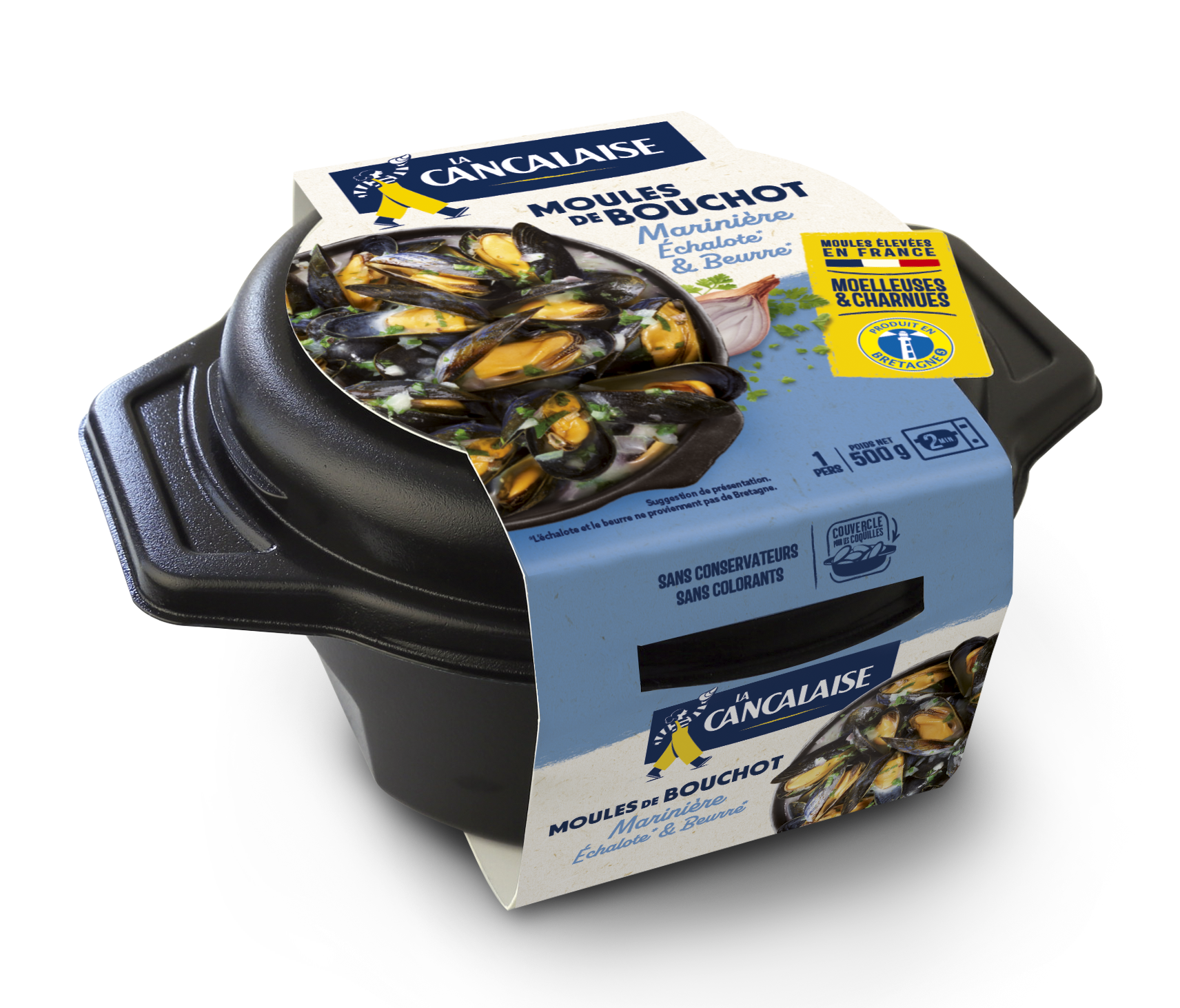 Voir la diapositive 2 : LA CANCALAISE Moules de pleine mer marinière échalote et beurre 1 part 500 g