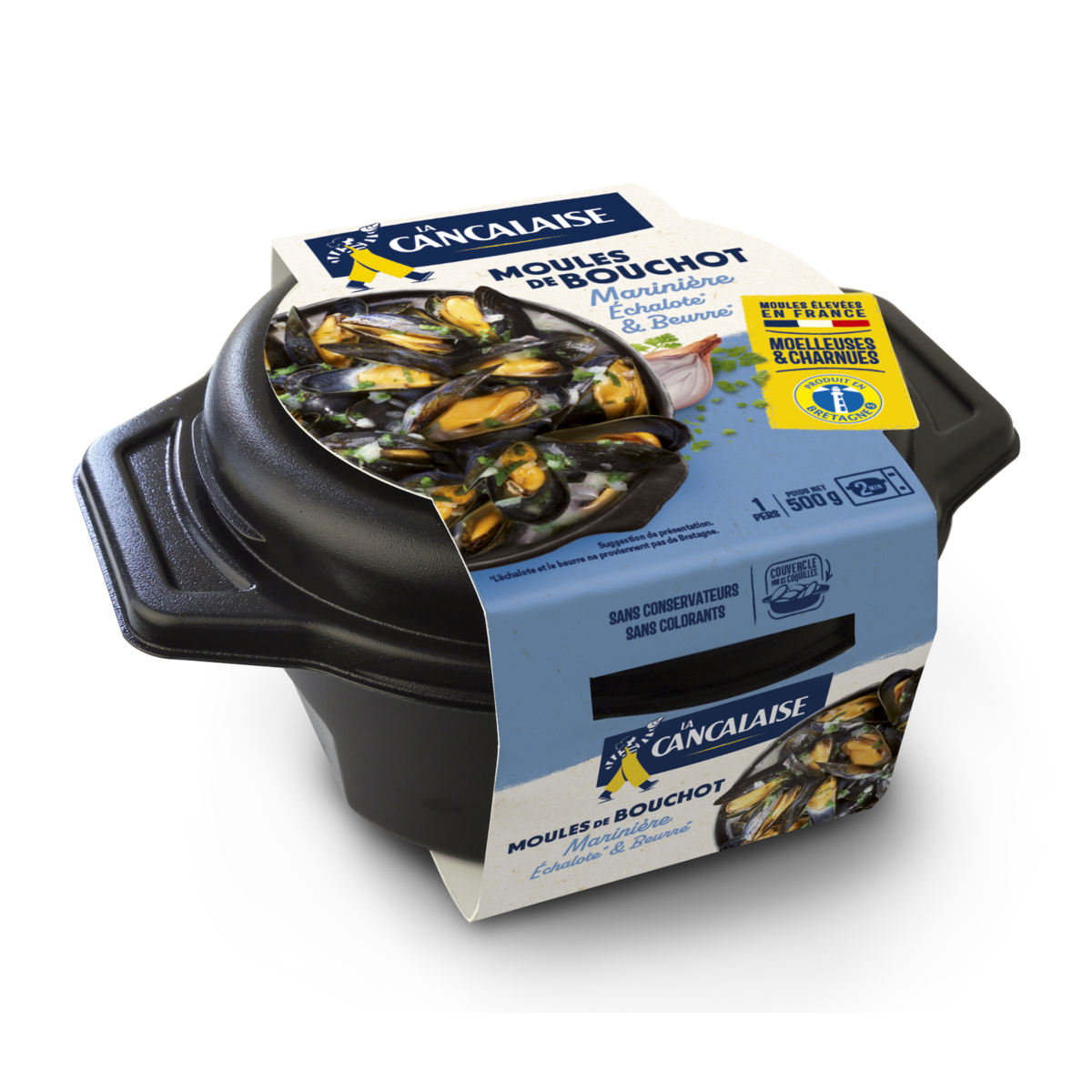 LA CANCALAISE Moules de bouchot marinière échalote et beurre 1 part 500g