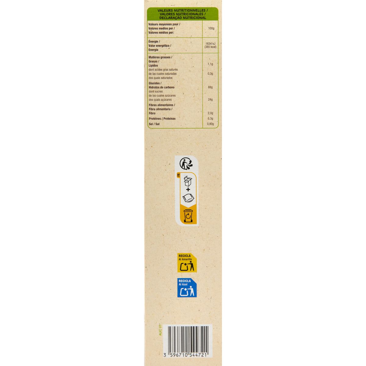 AUCHAN BIO Céréales boules au miel 375g