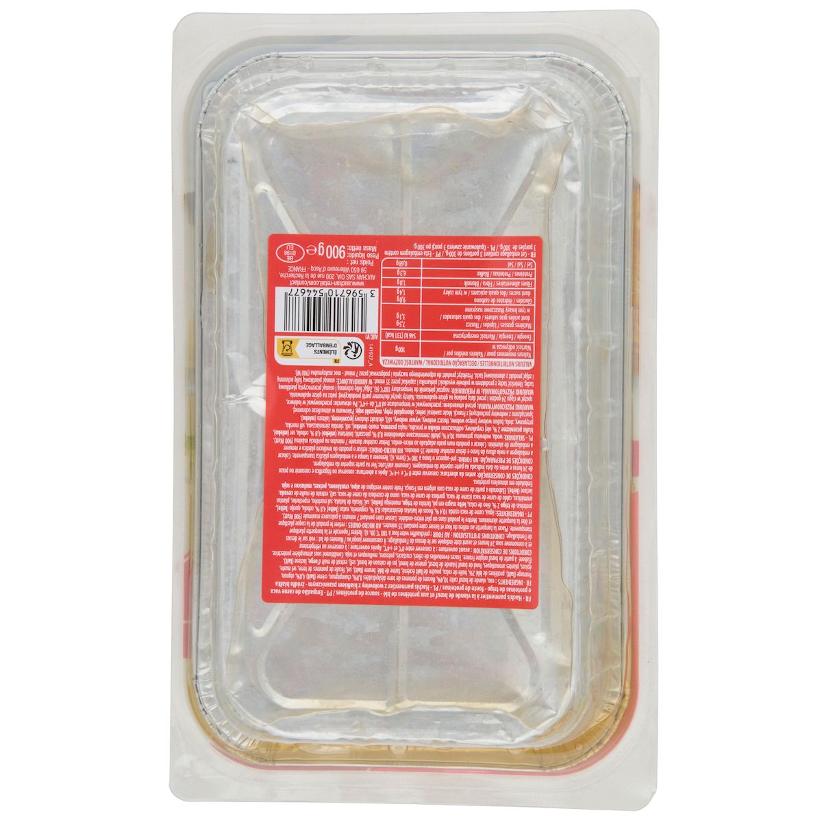 AUCHAN Hachis parmentier 3 parts 900g