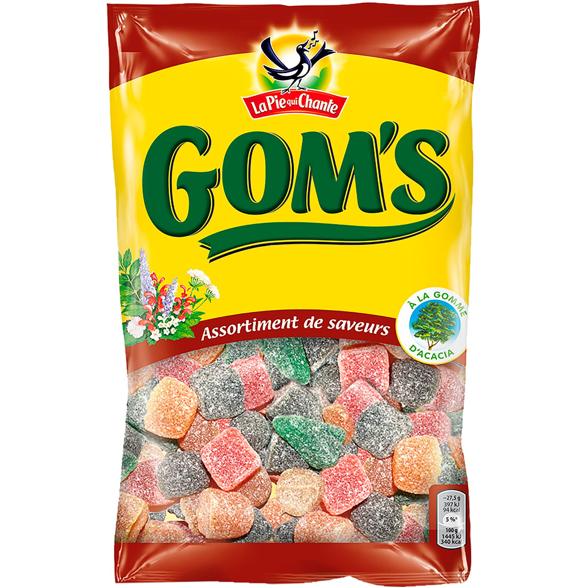 LA PIE QUI CHANTE Confiseries gom's gélifiées aromatisées 265g