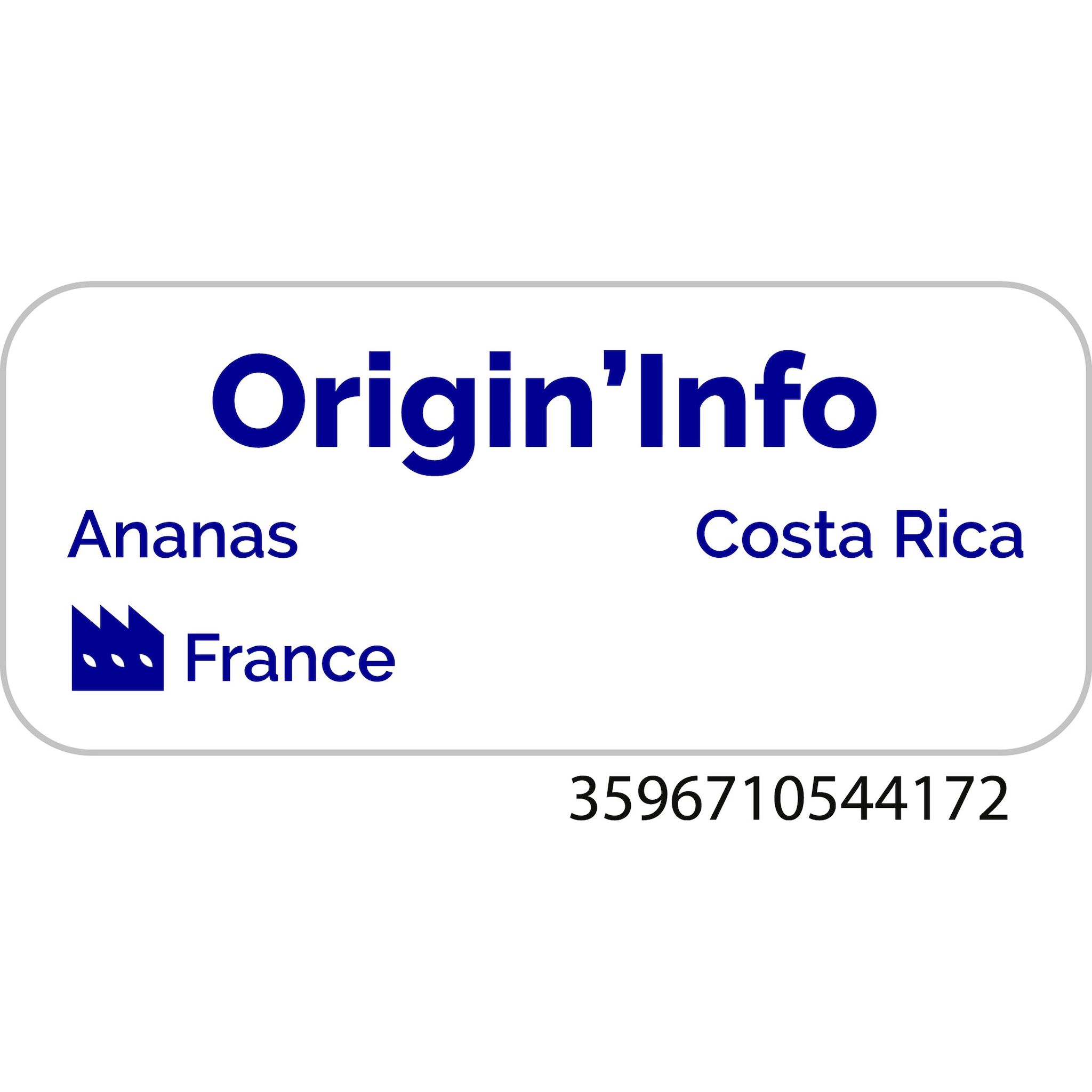 Voir la diapositive 2 : AUCHAN COLLECTION Jus d'ananas du Costa Rica brique 1l