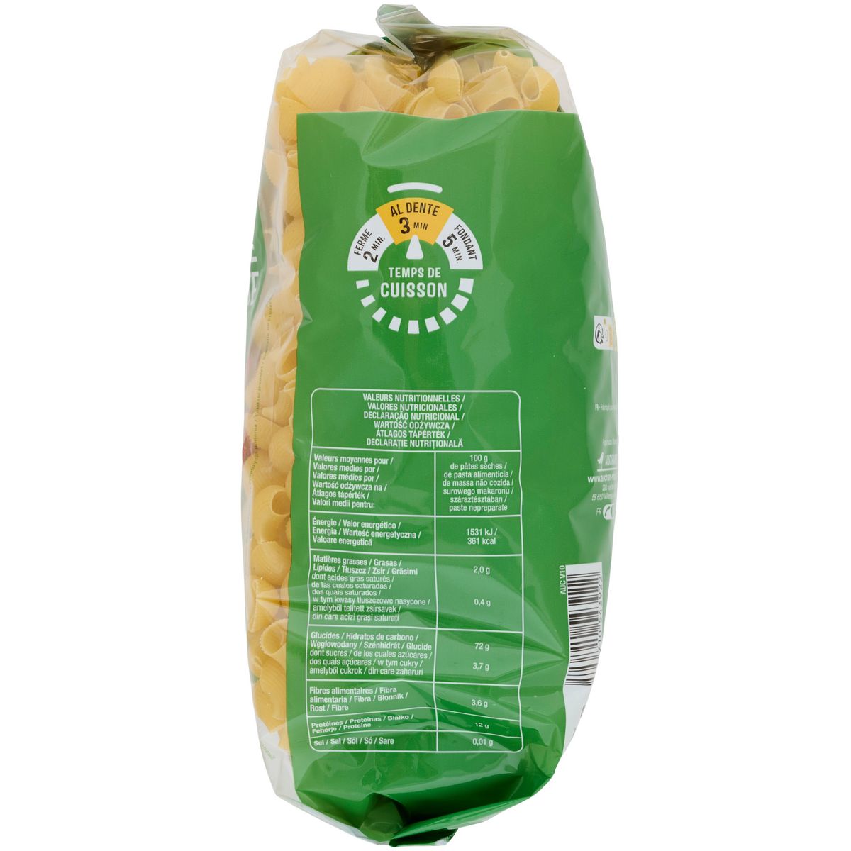 AUCHAN Pipe rigate cuisson rapide 3min 500g