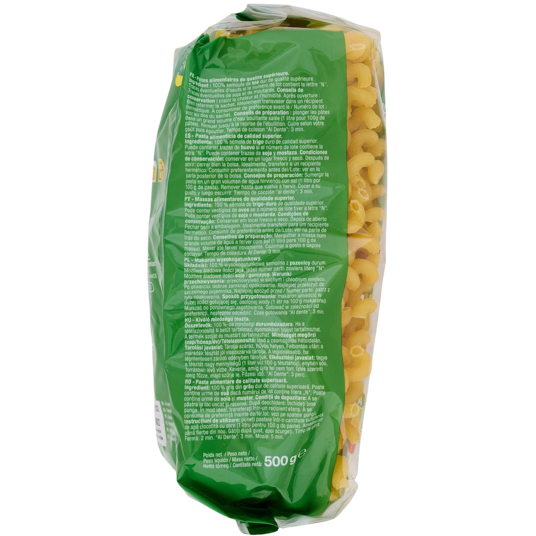 Voir la diapositive 2 : AUCHAN Serpentini cuisson rapide 3min 500g