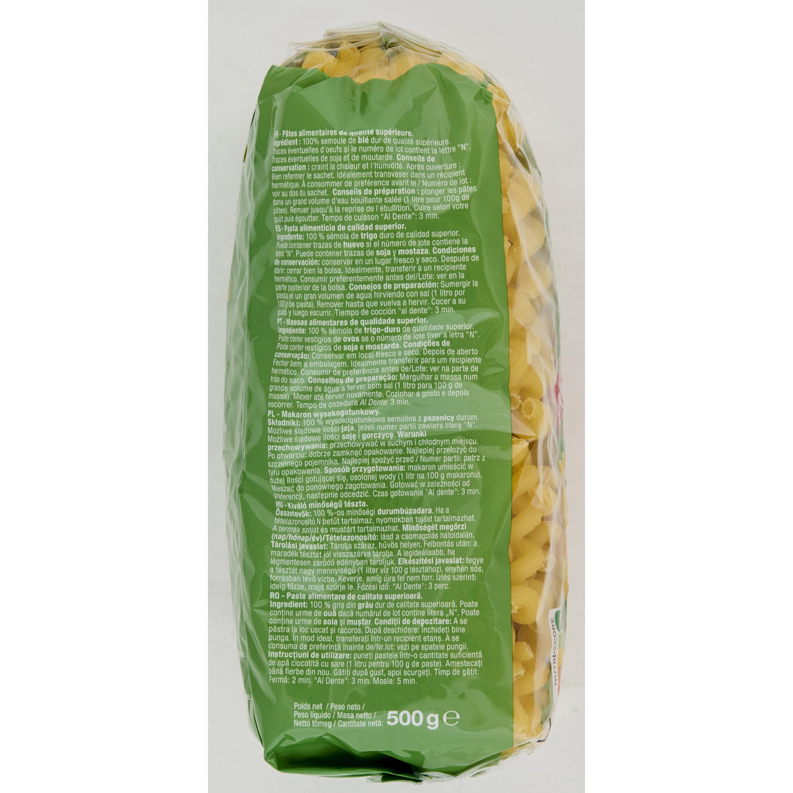 Voir la diapositive 4 : AUCHAN Serpentini cuisson rapide 3min 500g